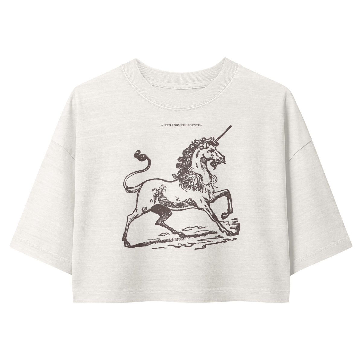 Jolly & Goode Crop Tops A Little Something Extra Unicorn Cropped Tee Cheeky British Style