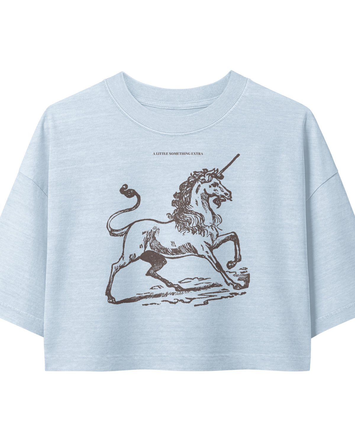 Jolly & Goode Crop Tops A Little Something Extra Unicorn Cropped Tee Cheeky British Style