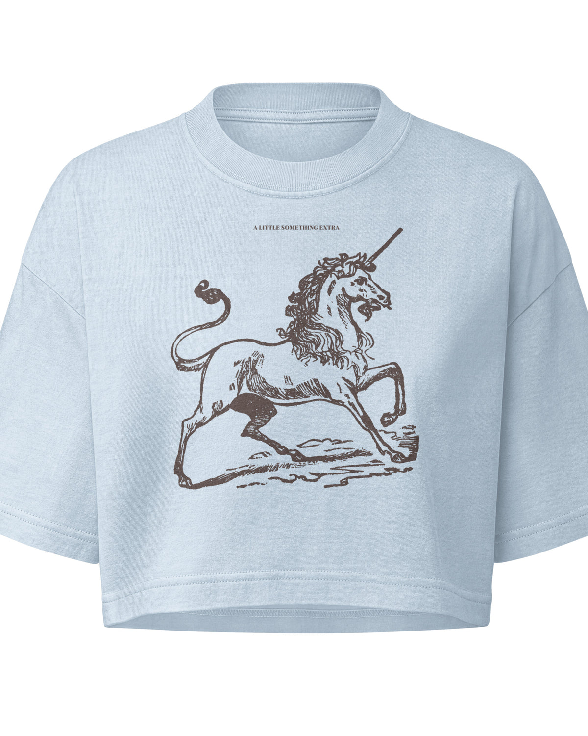 Jolly & Goode Crop Tops A Little Something Extra Unicorn Cropped Tee Cheeky British Style