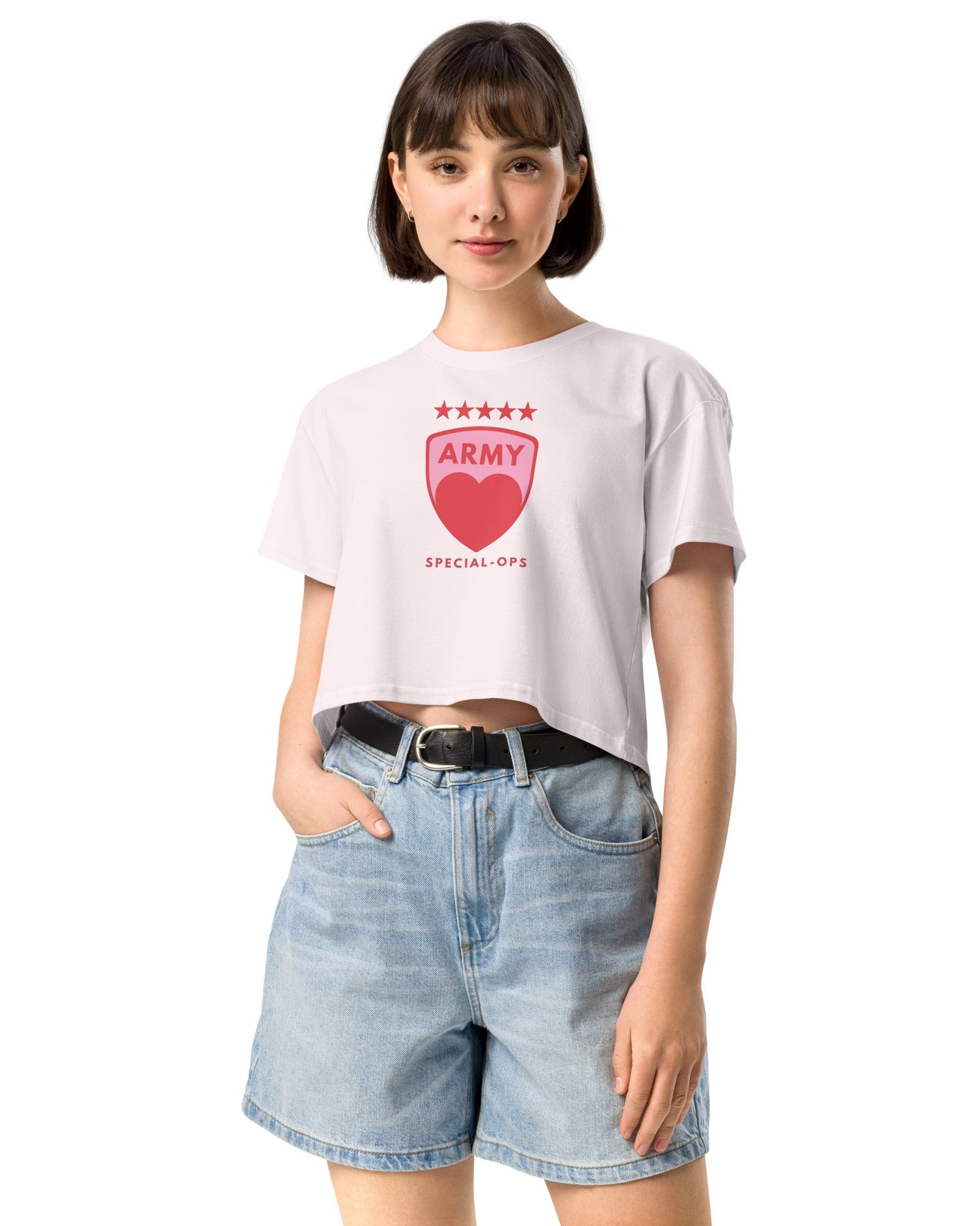 Jolly & Goode Crop Tops Army of Love Special Ops Women’s Crop Top Cheeky British Style