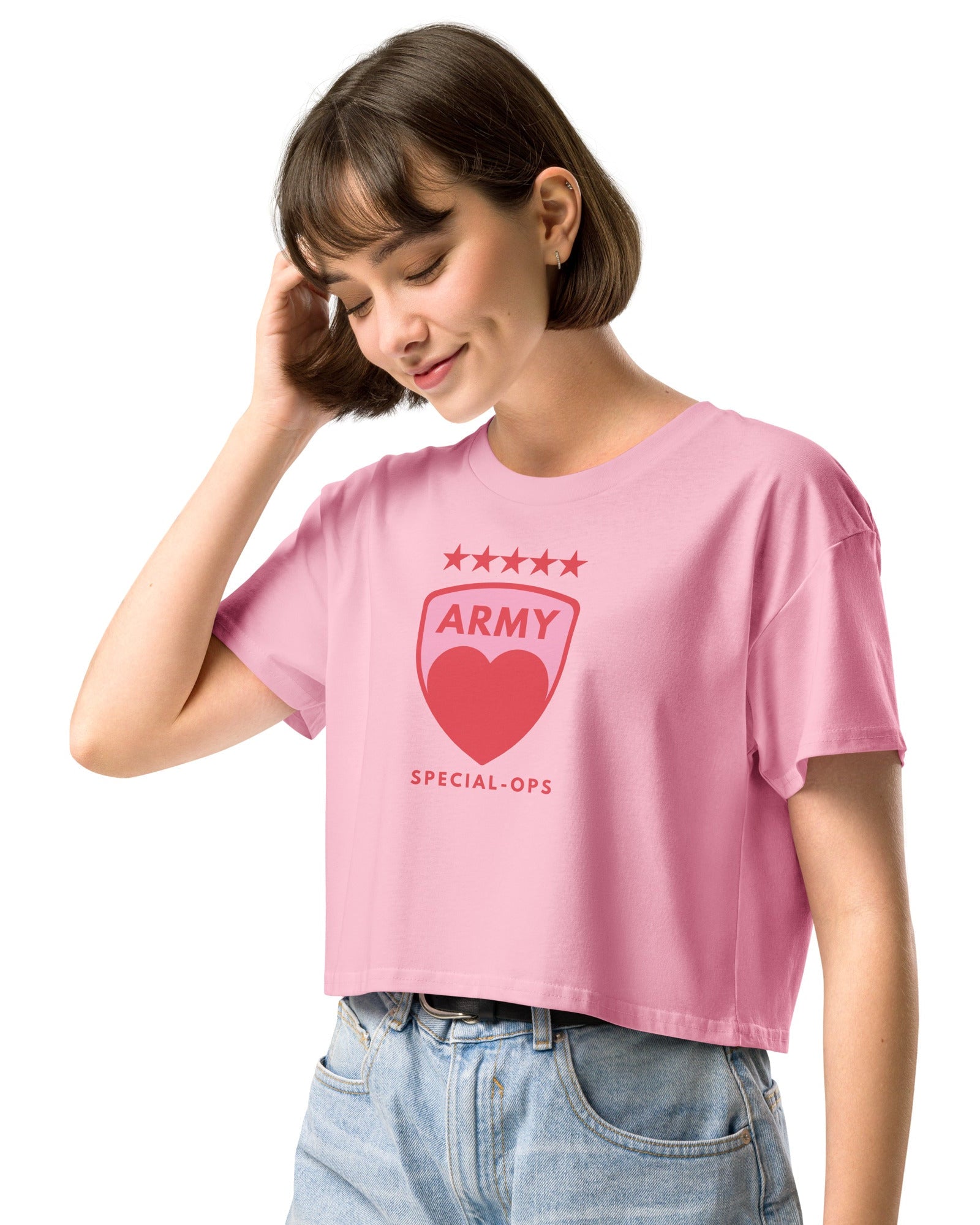 Jolly & Goode Crop Tops Army of Love Special Ops Women’s Crop Top Cheeky British Style