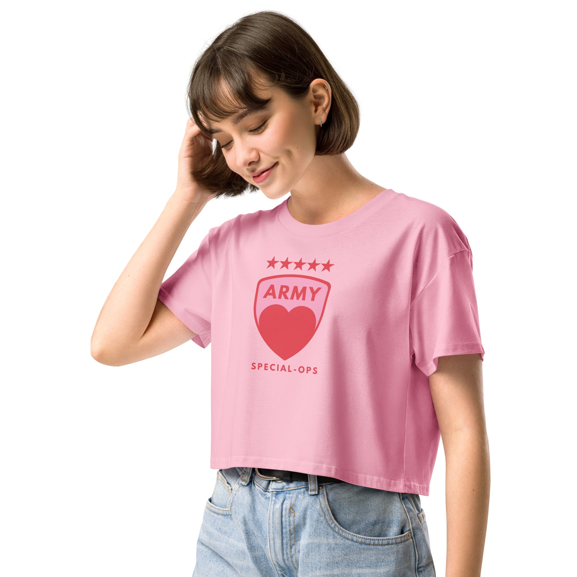 Jolly & Goode Crop Tops Army of Love Special Ops Women’s Crop Top Cheeky British Style