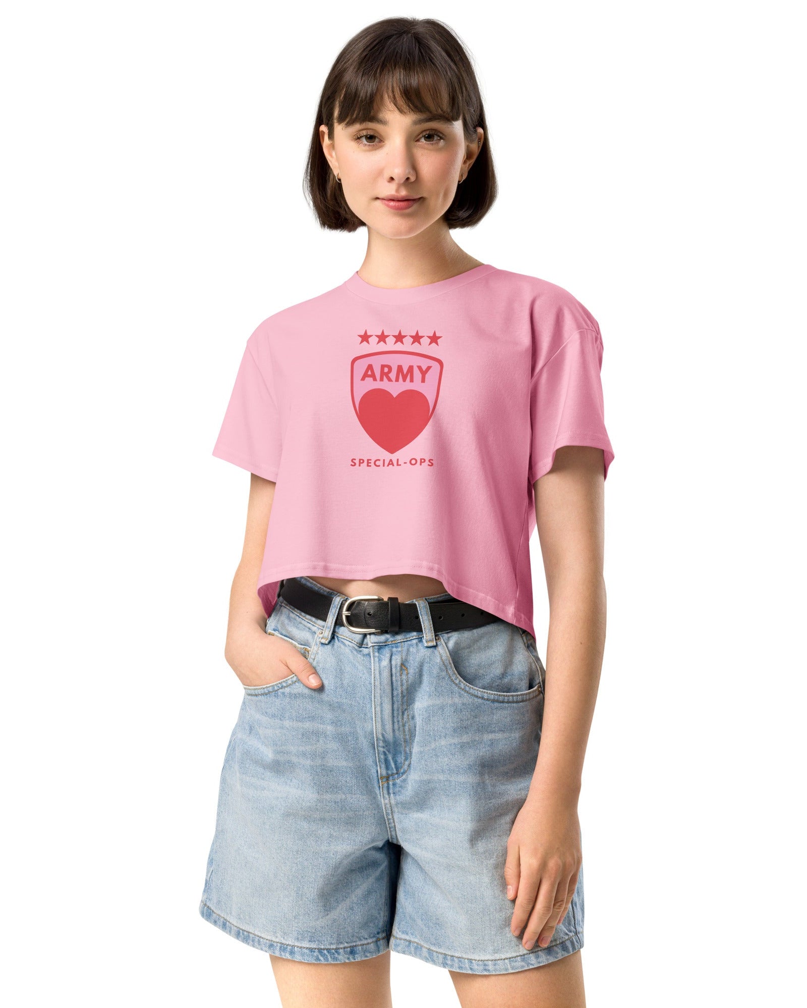 Jolly & Goode Crop Tops Army of Love Special Ops Women’s Crop Top Cheeky British Style