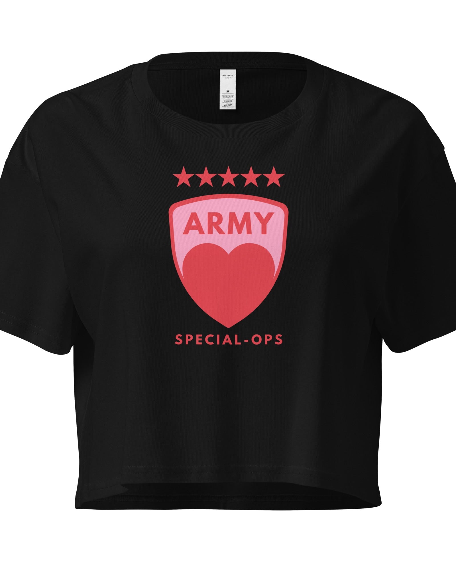 Jolly & Goode Crop Tops Black / XS Army of Love Special Ops Women’s Crop Top Cheeky British Style