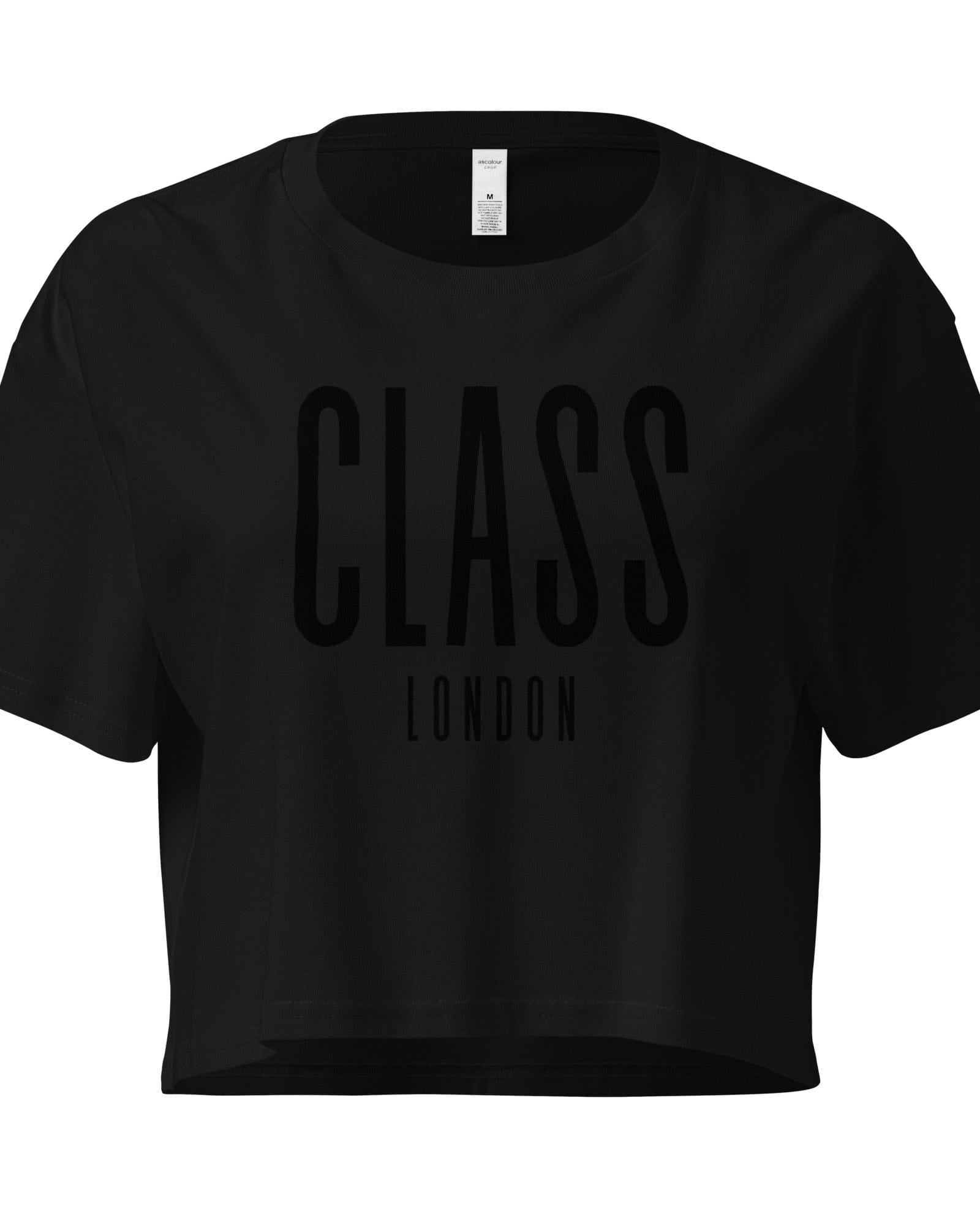 Jolly & Goode Crop Tops Black / XS Class London Crop Top | Pink | Black-on-Black Cheeky British Style