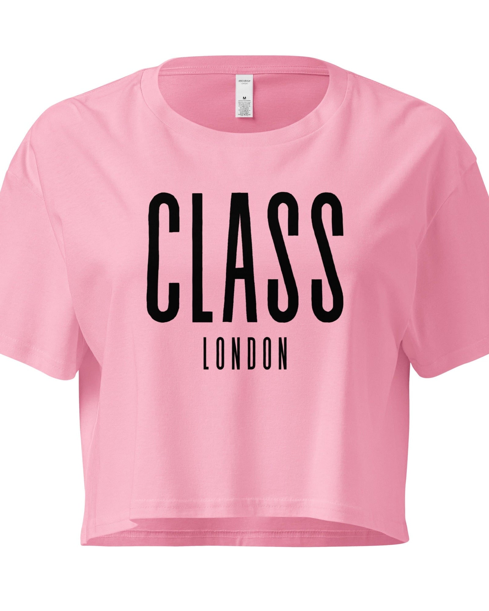 Jolly & Goode Crop Tops Bubblegum / XS Class London Crop Top | Pink | Black-on-Black Cheeky British Style