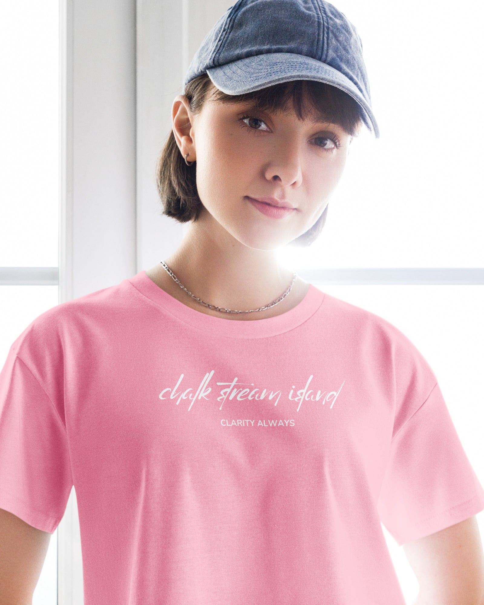 Jolly & Goode Crop Tops Chalk Stream Island | Clarity Always | Cotton Crop Top Cheeky British Style