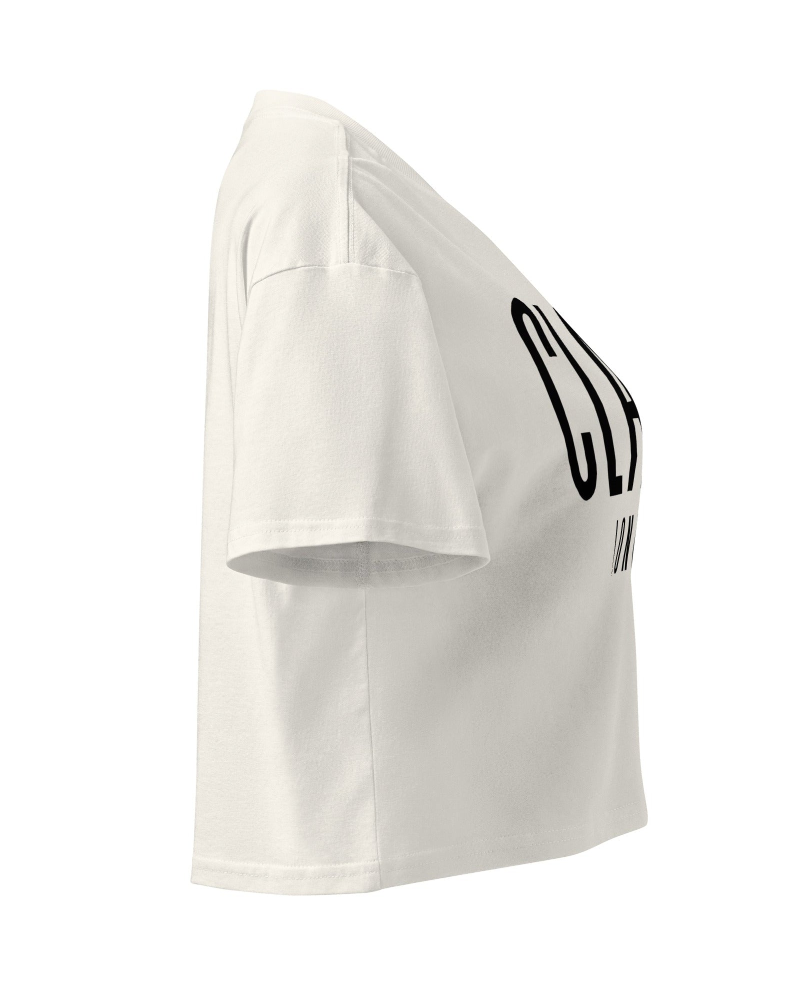 Jolly & Goode Crop Tops Class London Crop Top | Pink | Black-on-Black Cheeky British Style