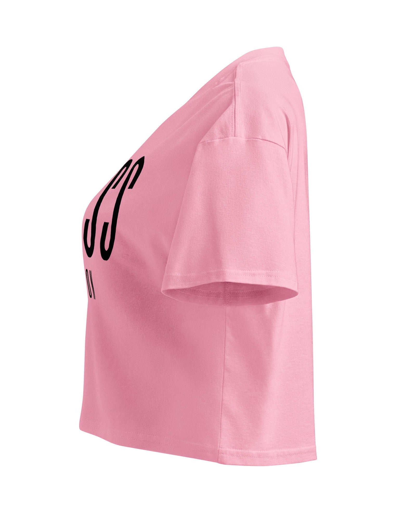 Jolly & Goode Crop Tops Class London Crop Top | Pink | Black-on-Black Cheeky British Style