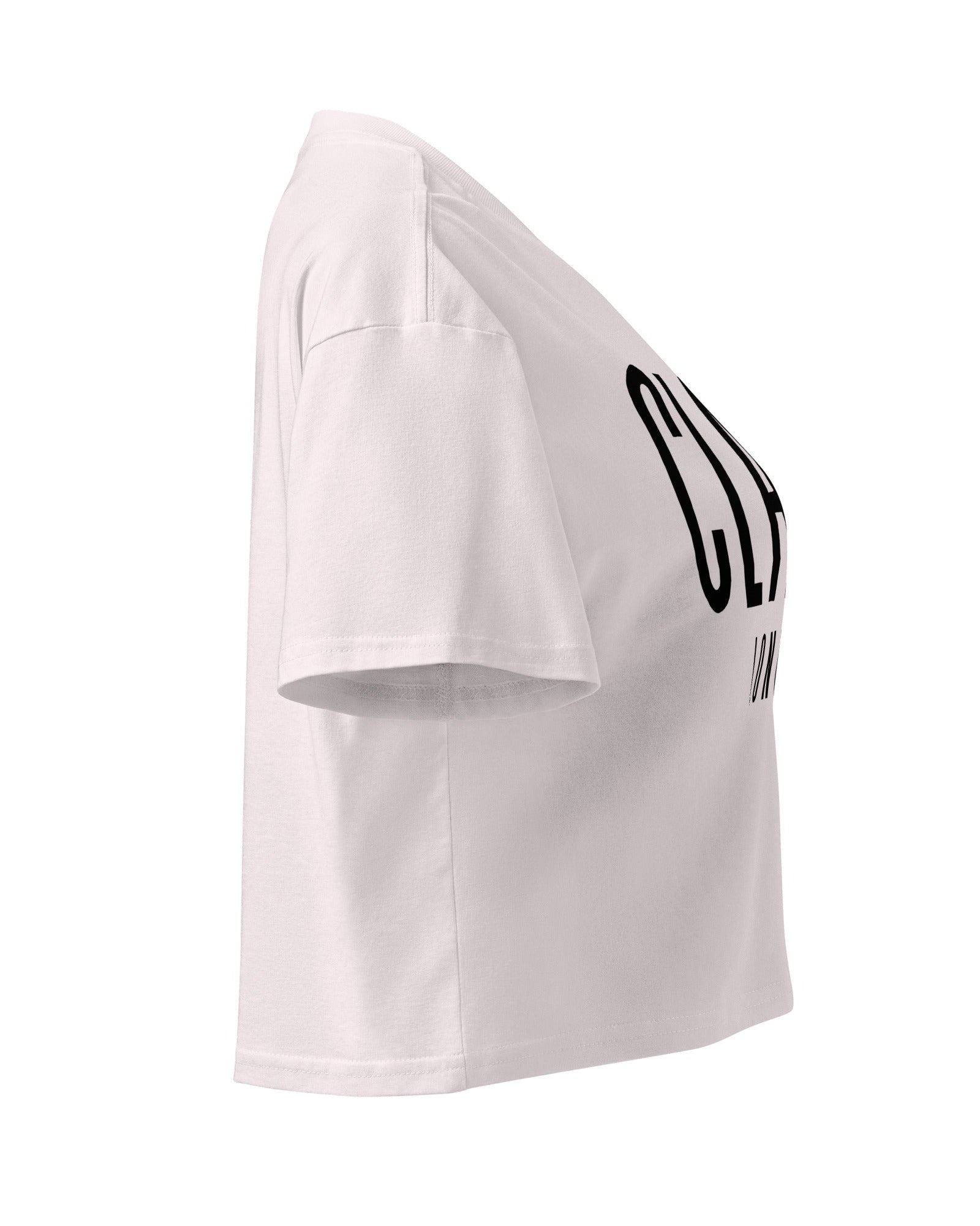 Jolly & Goode Crop Tops Class London Crop Top | Pink | Black-on-Black Cheeky British Style