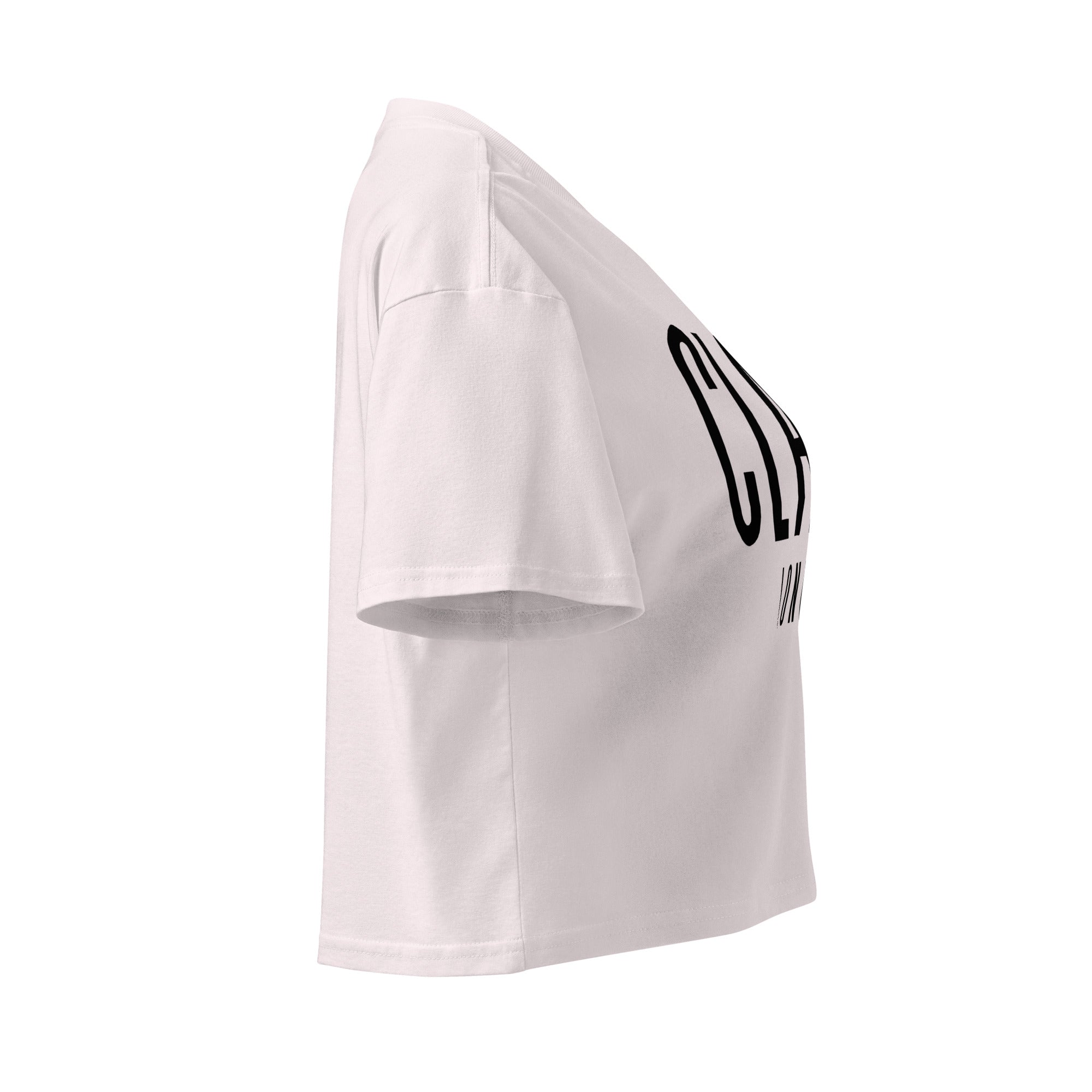 Jolly & Goode Crop Tops Class London Crop Top | Pink | Black-on-Black Cheeky British Style