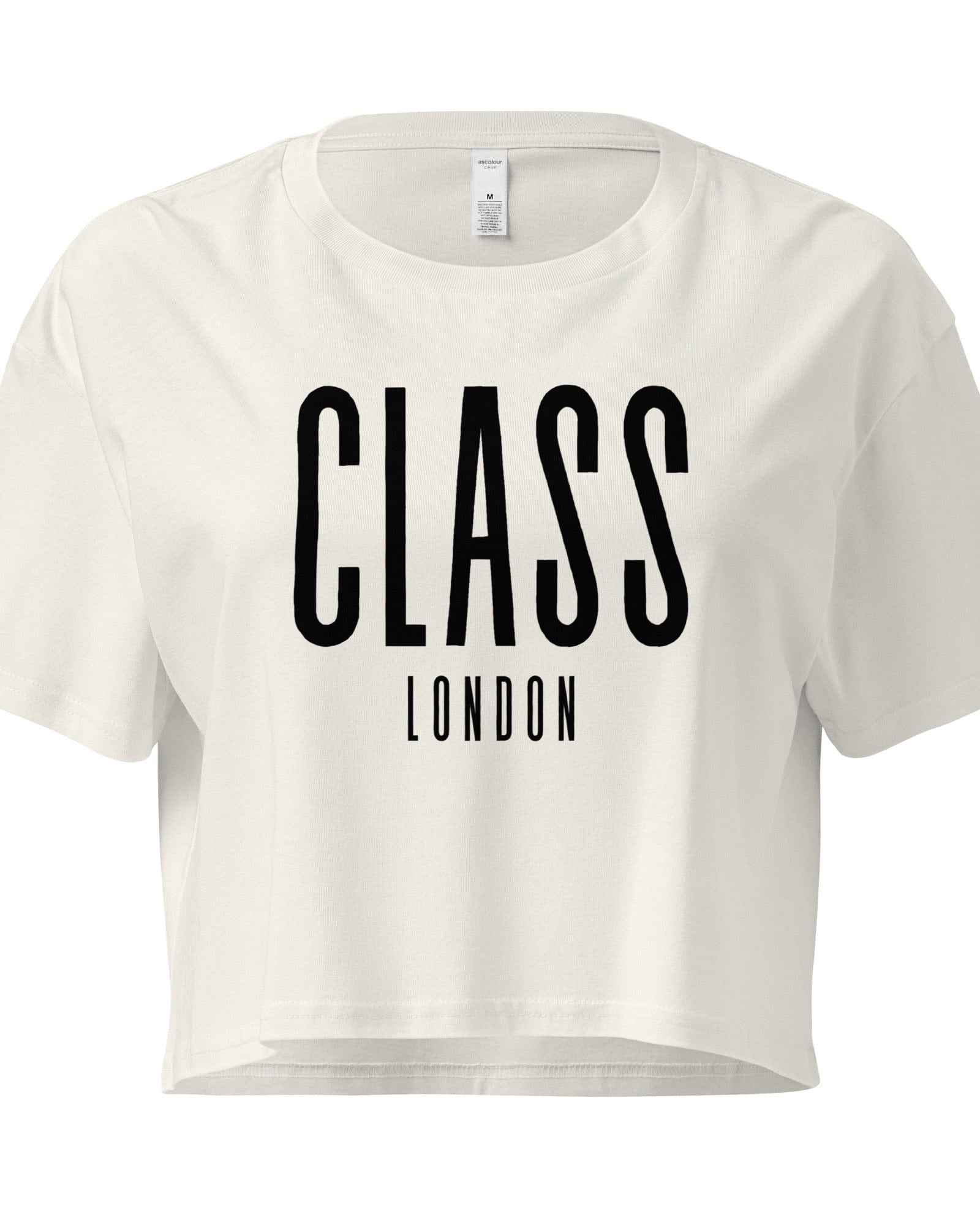 Jolly & Goode Crop Tops Ecru / XS Class London Crop Top | Pink | Black-on-Black Cheeky British Style