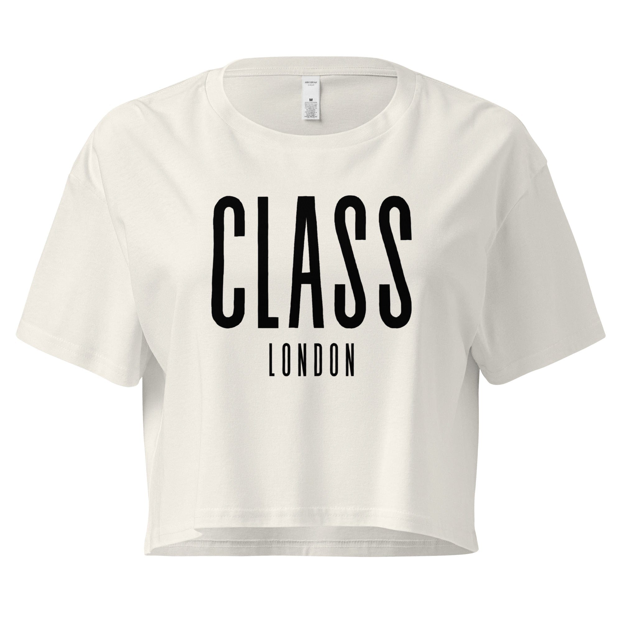 Jolly & Goode Crop Tops Ecru / XS Class London Crop Top | Pink | Black-on-Black Cheeky British Style