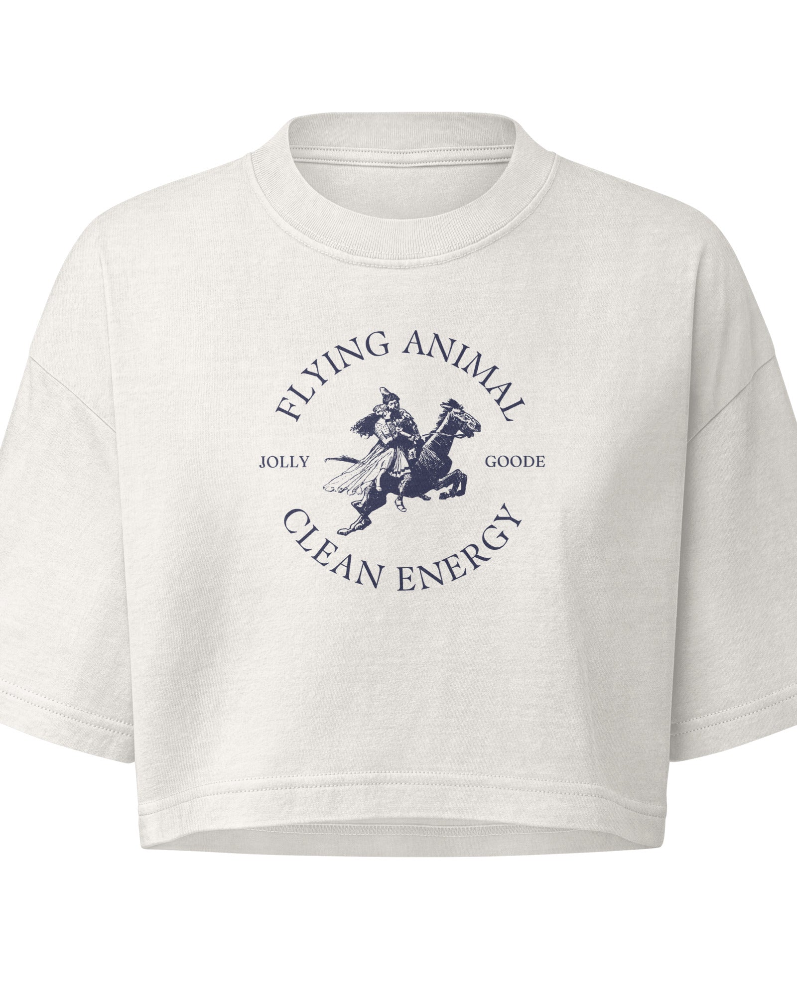 Jolly & Goode Crop Tops Flying Animal Clean Energy Crop Top | Boxy Fit Cheeky British Style