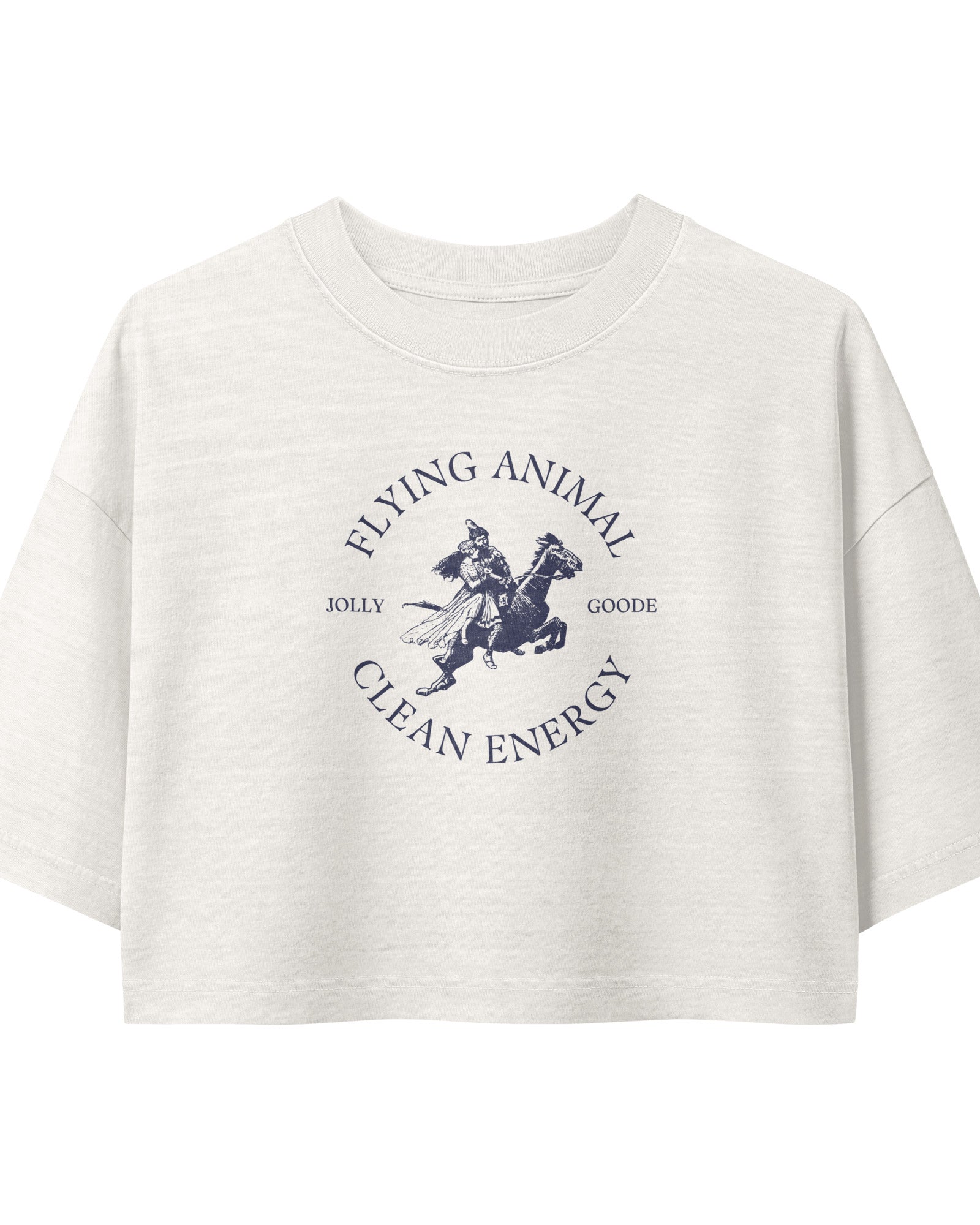Jolly & Goode Crop Tops Flying Animal Clean Energy Crop Top | Boxy Fit Cheeky British Style