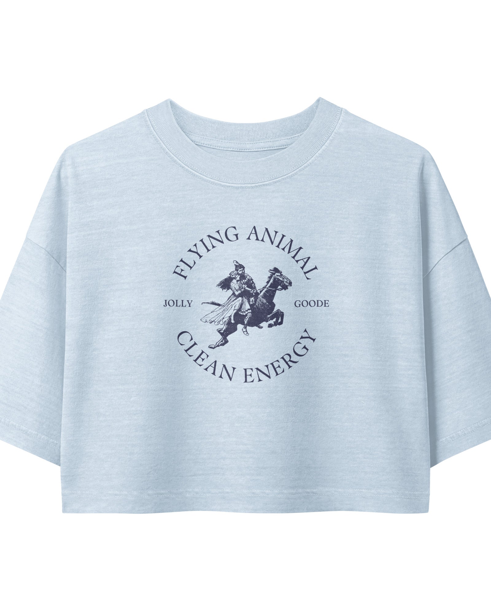 Jolly & Goode Crop Tops Flying Animal Clean Energy Crop Top | Boxy Fit Cheeky British Style