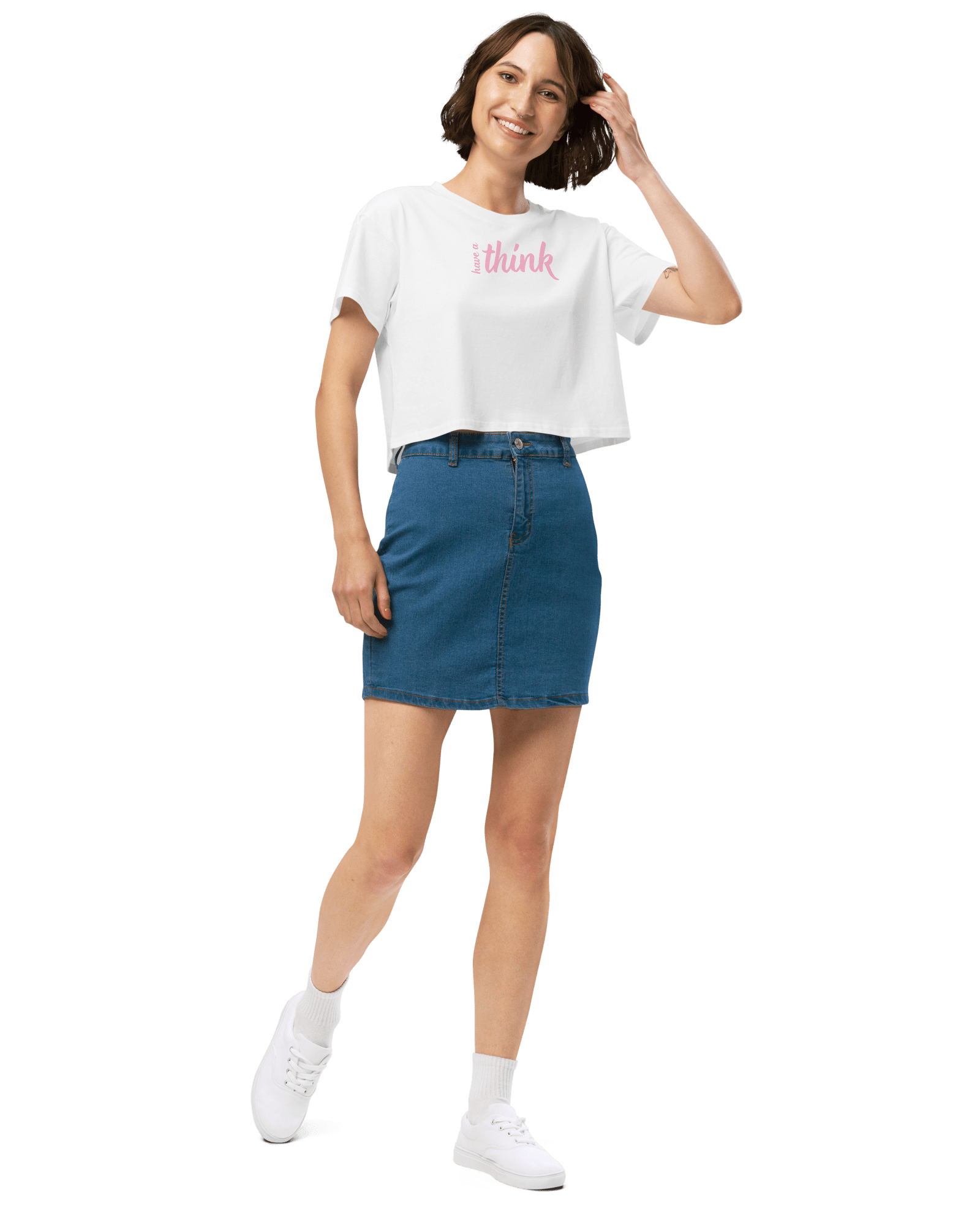 Jolly & Goode Crop Tops Have a Think Crop Top Cheeky British Style