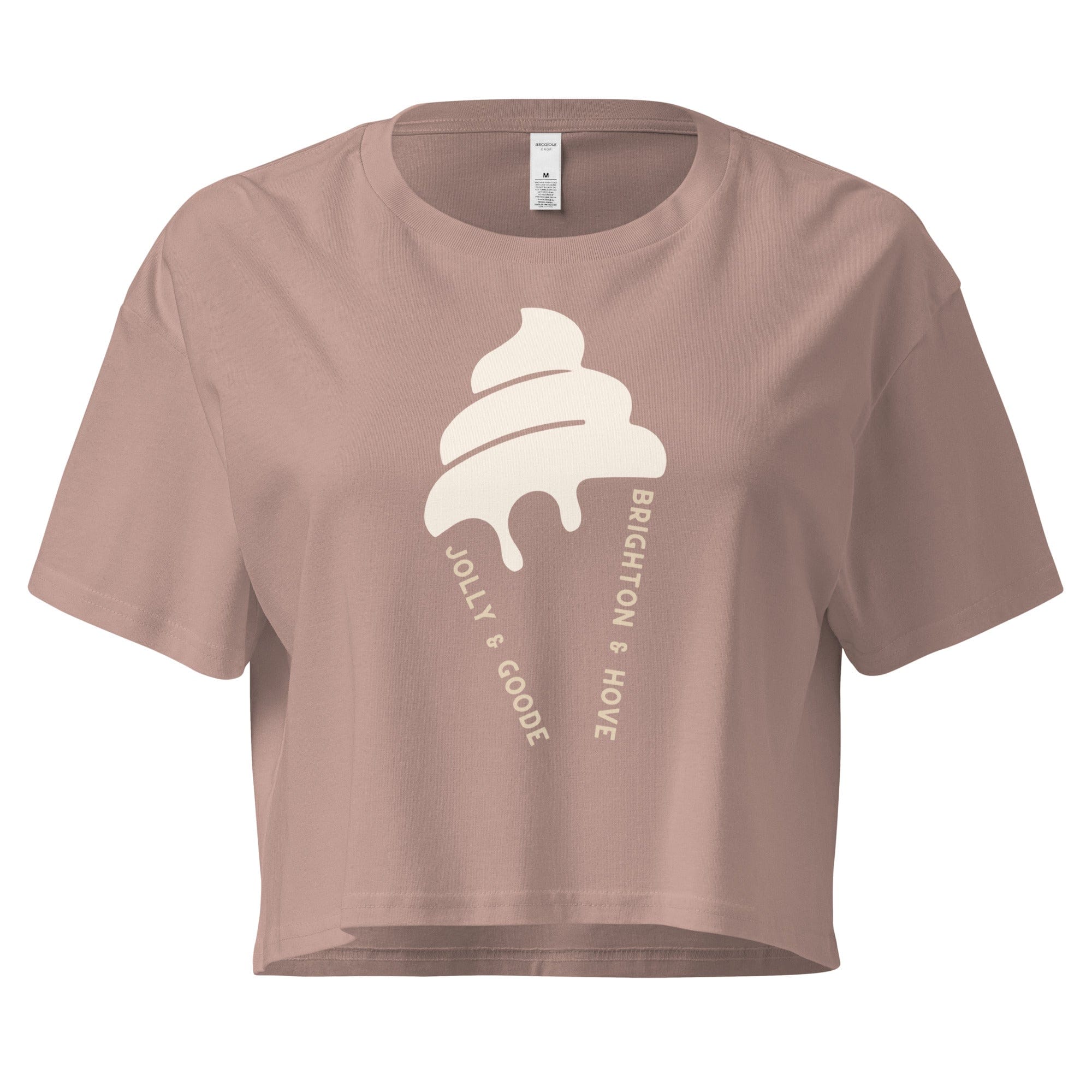Jolly & Goode Crop Tops Hazy Pink / XS Brighton & Hove Ice Cream Crop Top Cheeky British Style