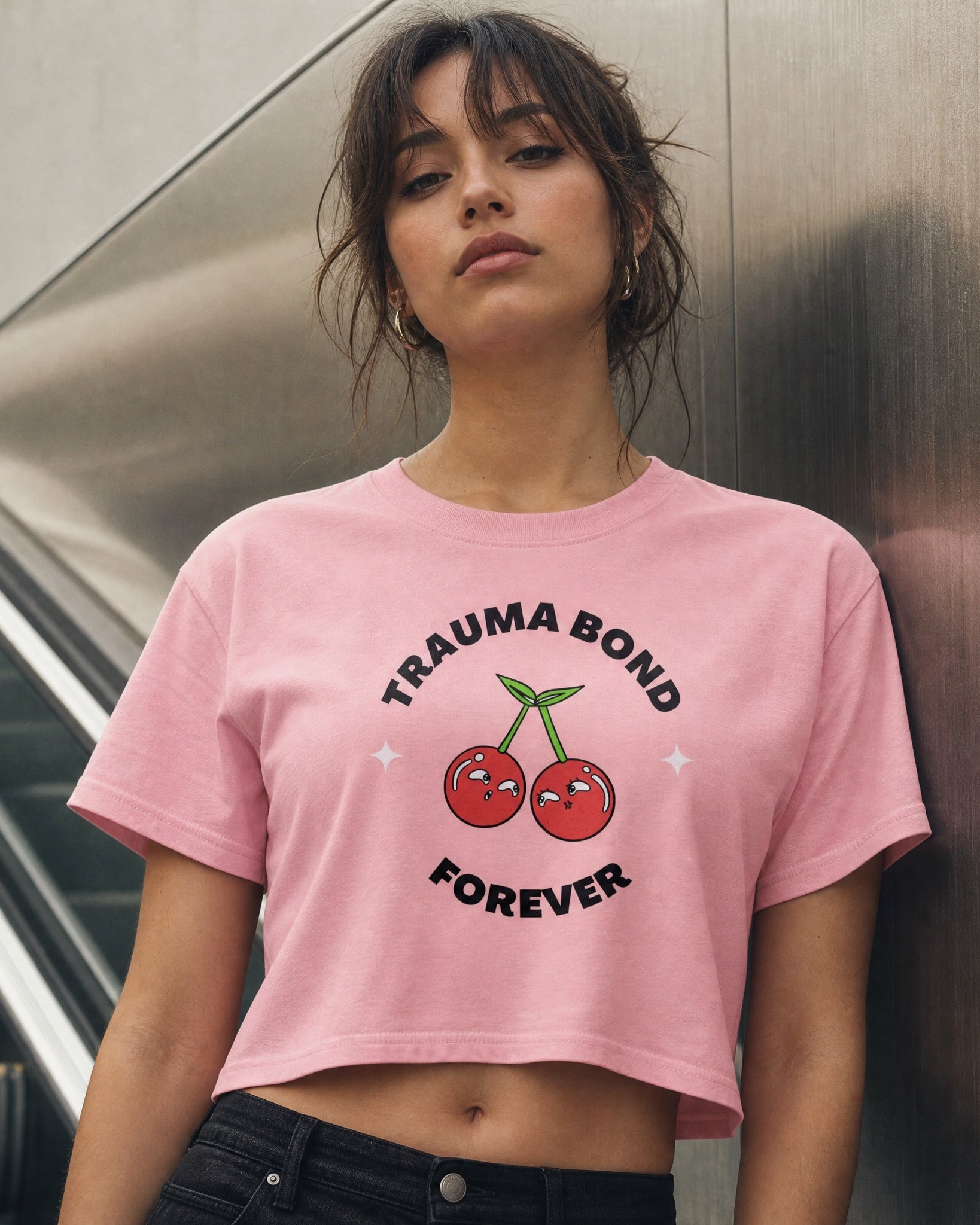 Jolly & Goode Crop Tops Trauma Bond Forever Crop Top Cheeky British Style