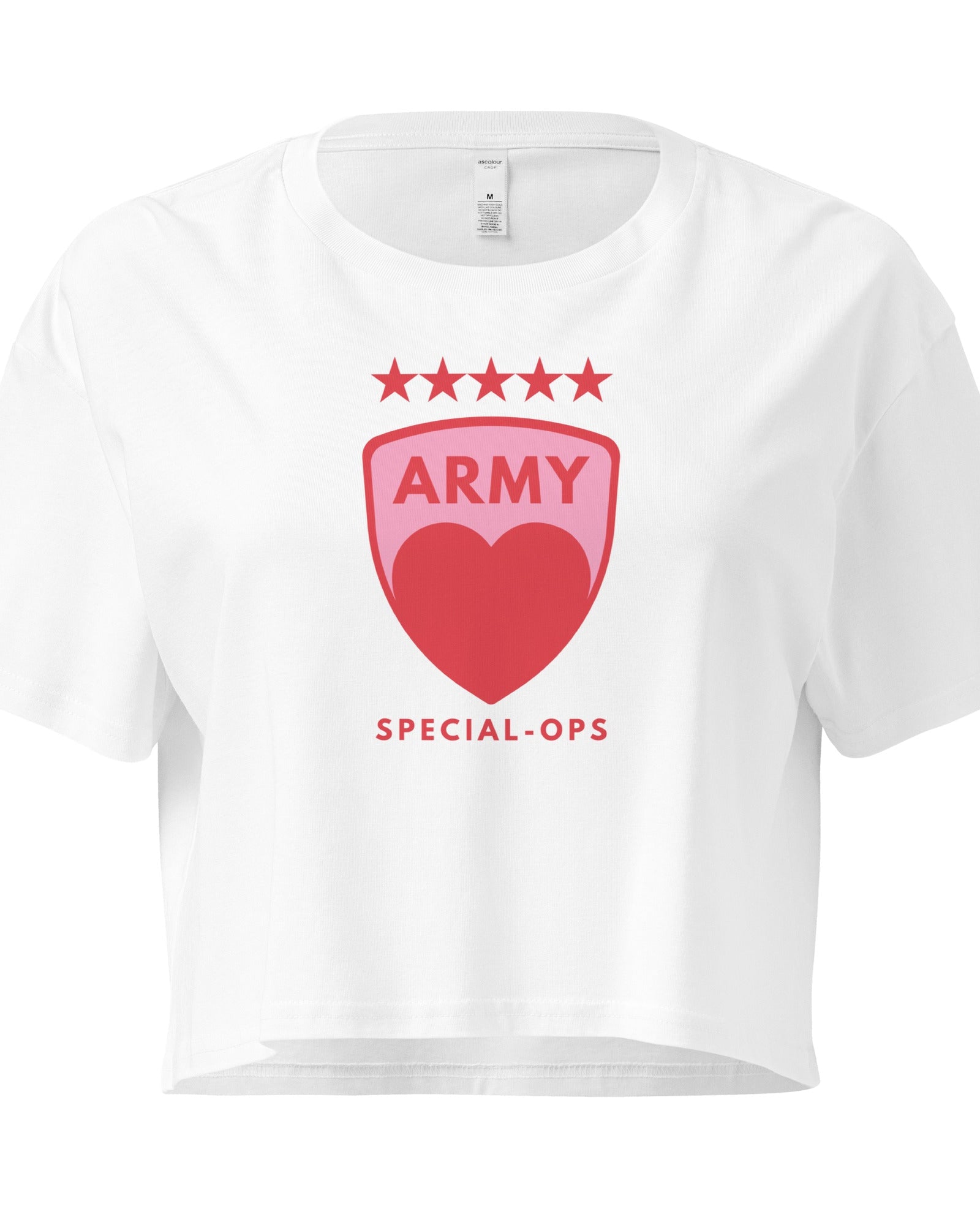Jolly & Goode Crop Tops White / XS Army of Love Special Ops Women’s Crop Top Cheeky British Style