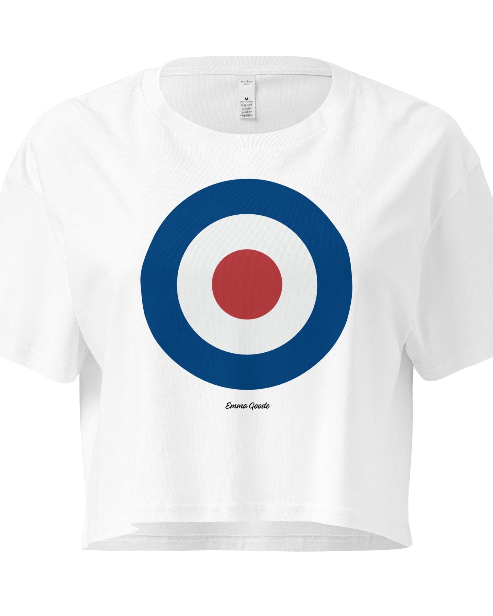 Jolly & Goode Crop Tops White / XS Ocean Encircles Sun Emma Goode Signature Women’s Crop Top Cheeky British Style