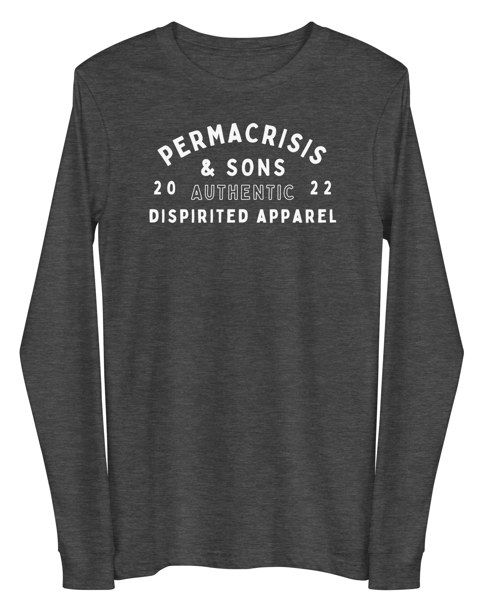 Jolly & Goode Dark Grey Heather / XS Permacrisis & Sons Long-Sleeve Shirt Cheeky British Style