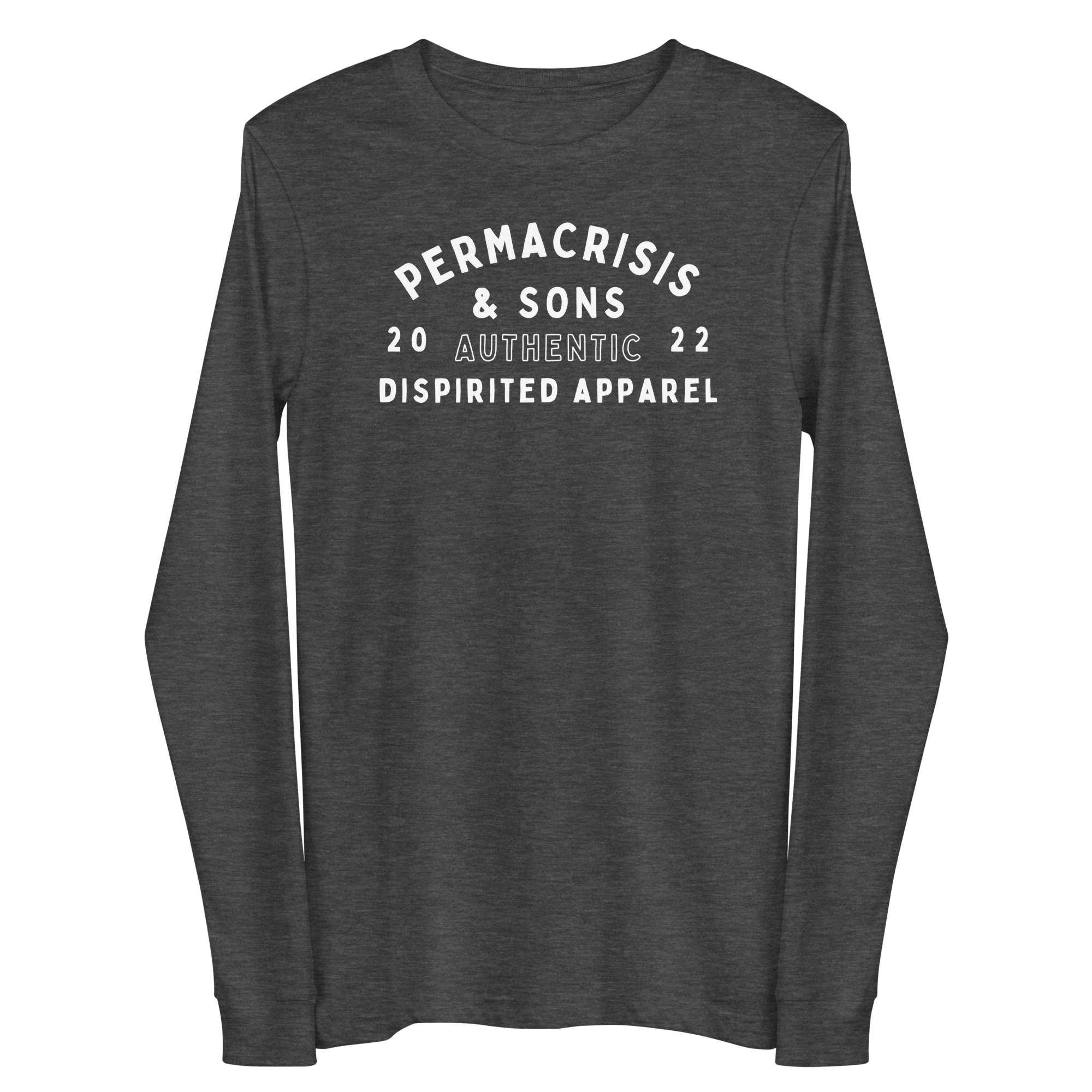 Jolly & Goode Dark Grey Heather / XS Permacrisis & Sons Long-Sleeve Shirt Cheeky British Style