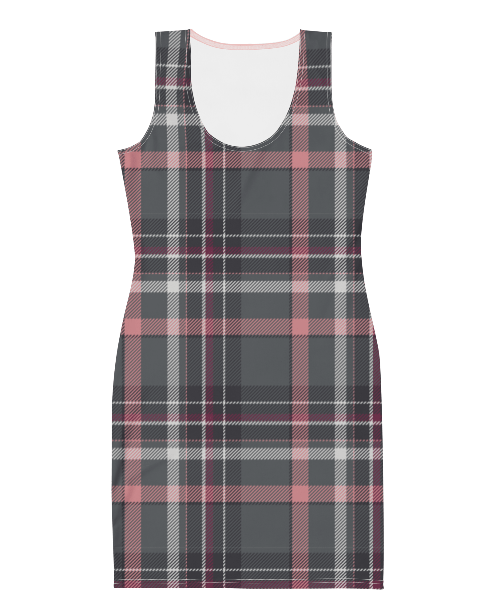 Jolly & Goode Dresses Tartan Pink Fitted Dress | Bodycon Dress Cheeky British Style