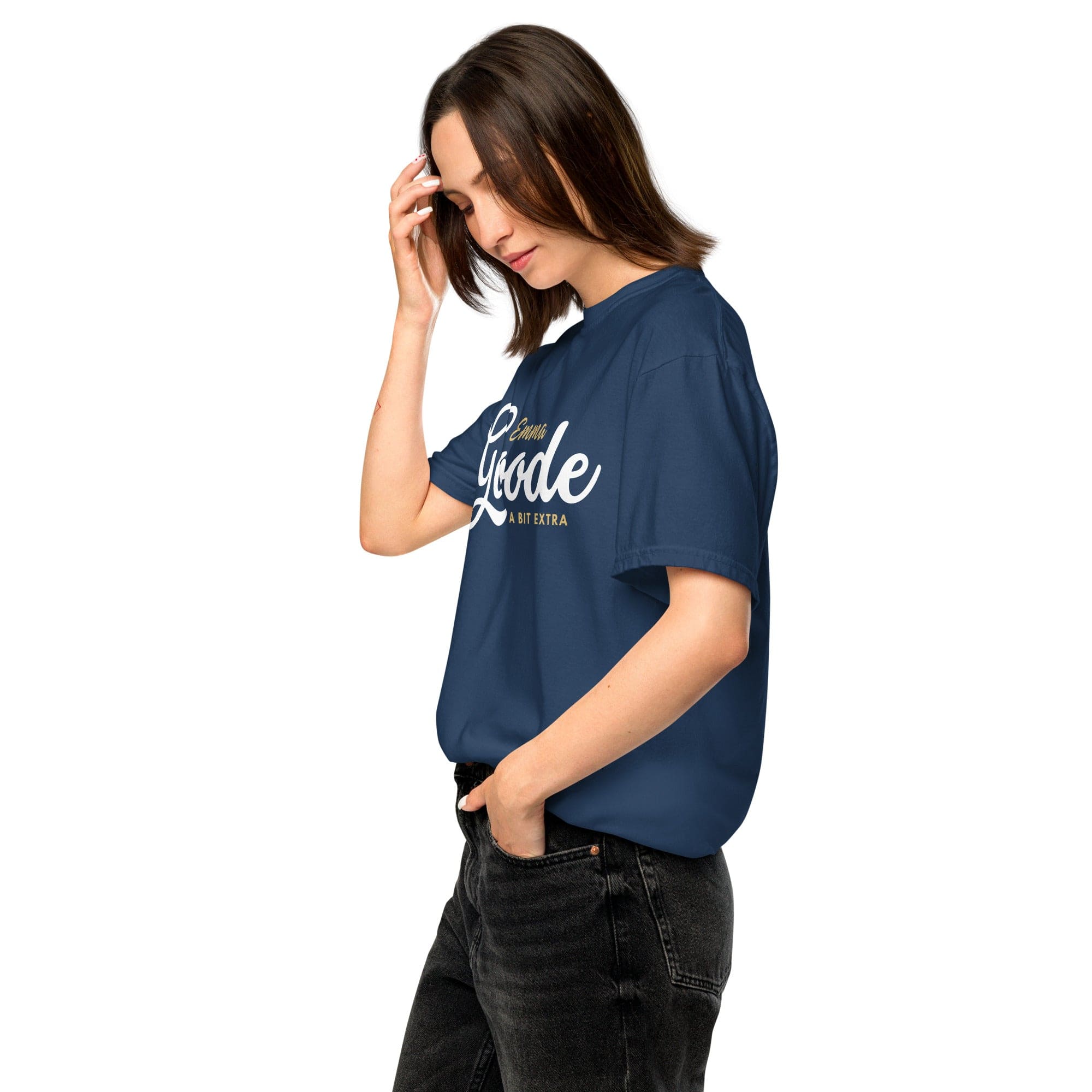 Jolly & Goode Emma Goode A Bit Extra Tee | Garment-dyed heavyweight cotton Cheeky British Style