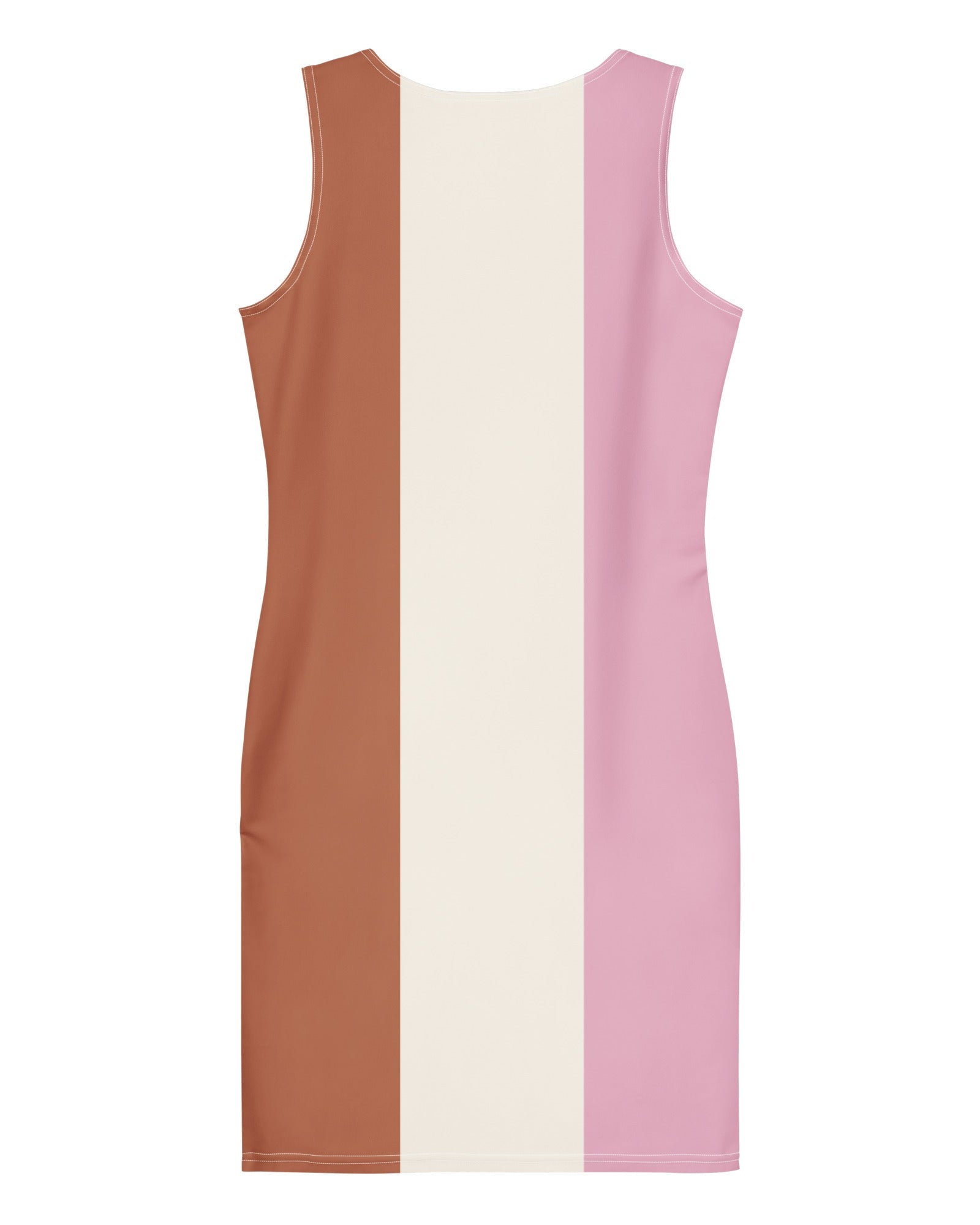 Jolly & Goode Fitted Dress Neapolitan Ice Cream Bodycon Dress Cheeky British Style