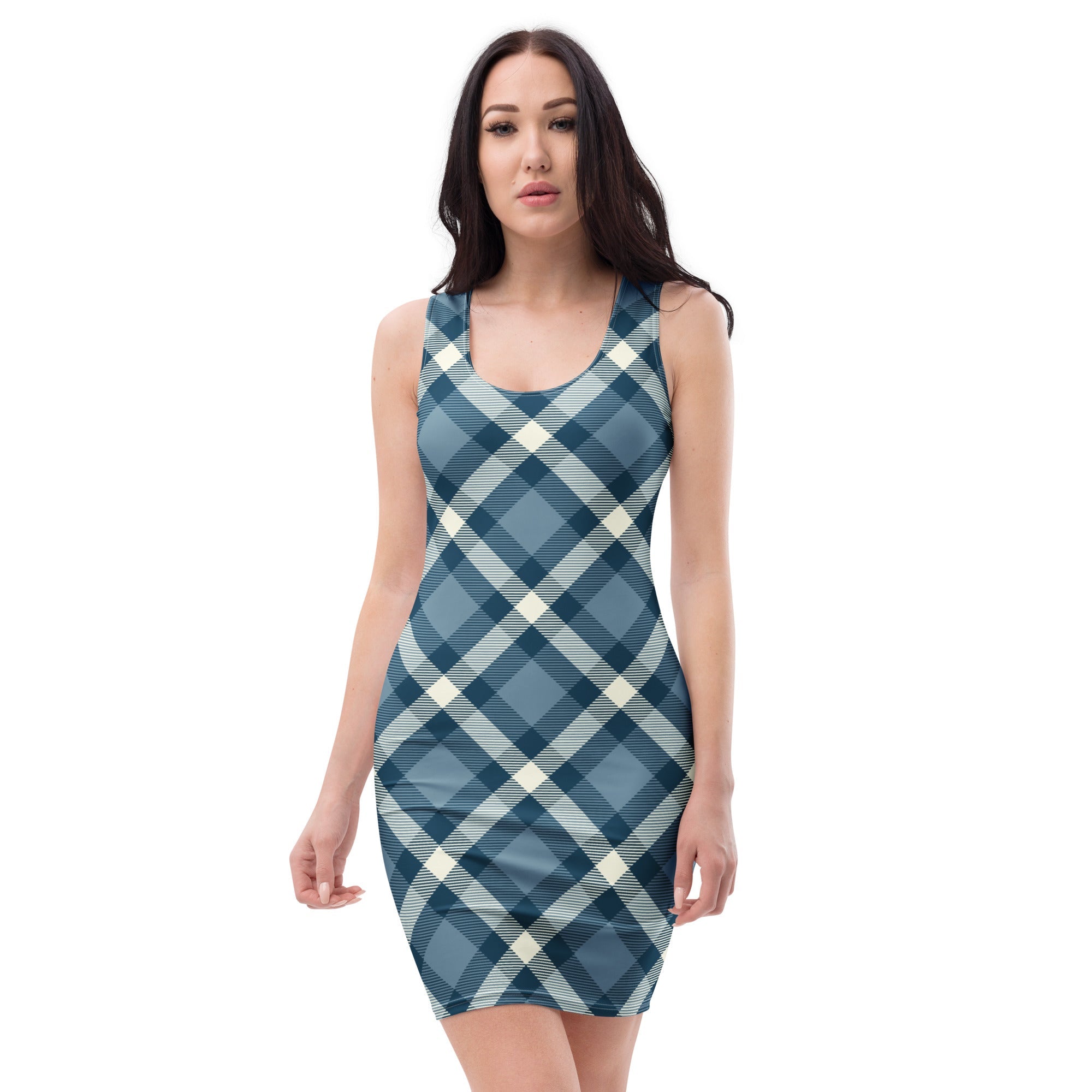 Jolly & Goode Fitted Dress XS Cheeky Check Fitted Bodycon Dress Cheeky British Style