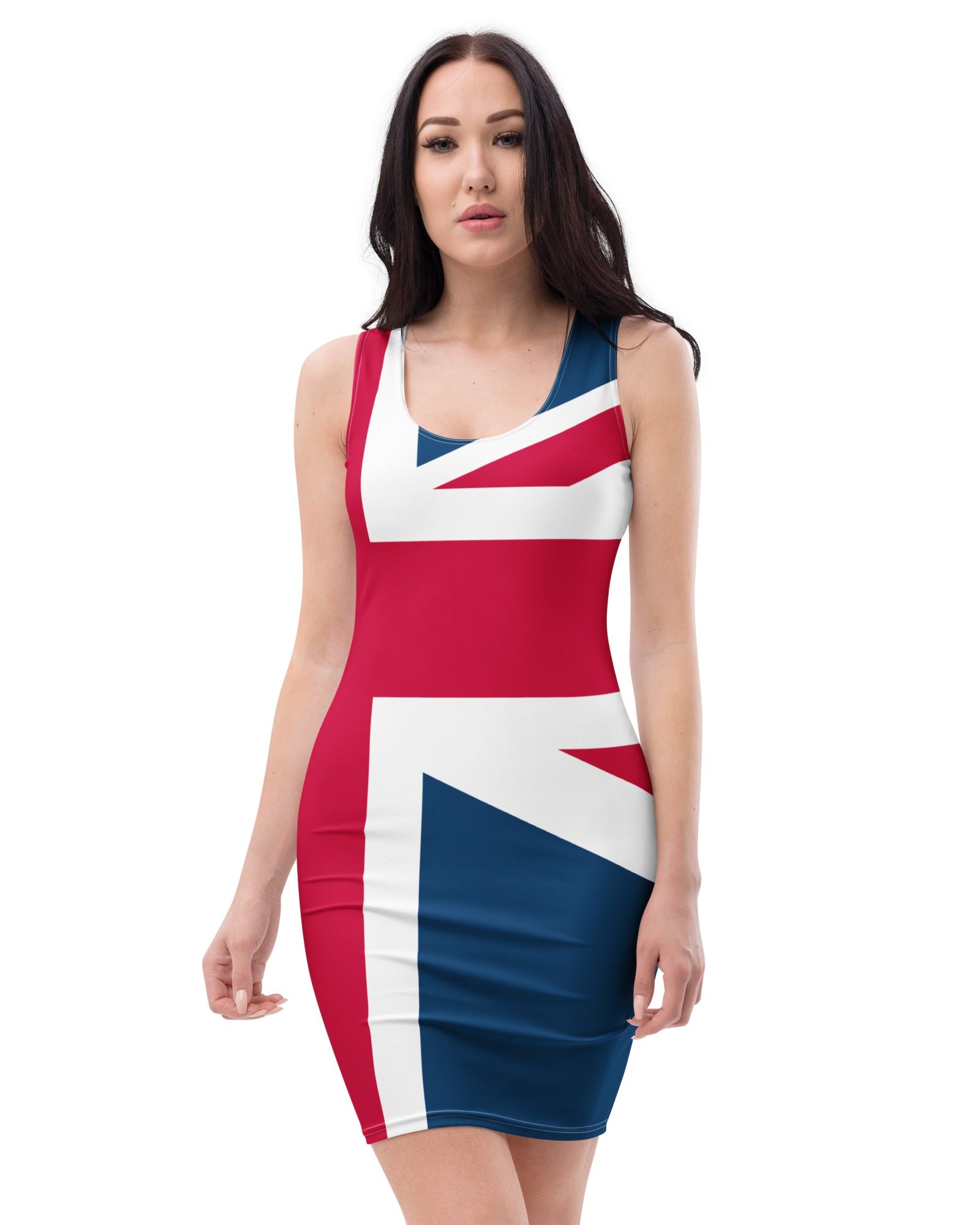 Jolly & Goode Fitted Dress XS Union Jack Bodycon Dress | Fitted Dress Cheeky British Style