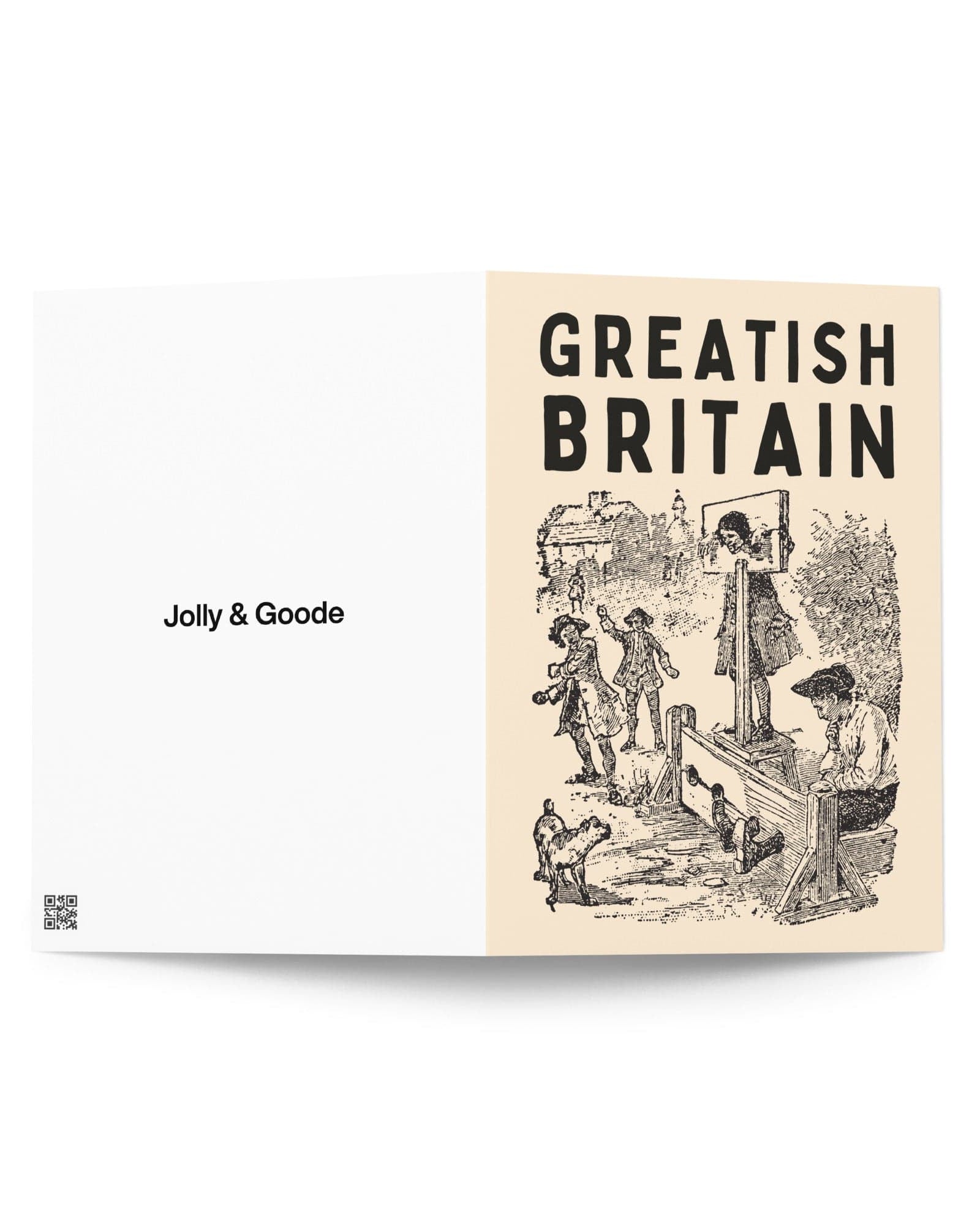 Jolly & Goode Greeting & Note Cards 5″×7″ Greatish Britain Pillory Greeting Card Cheeky British Style