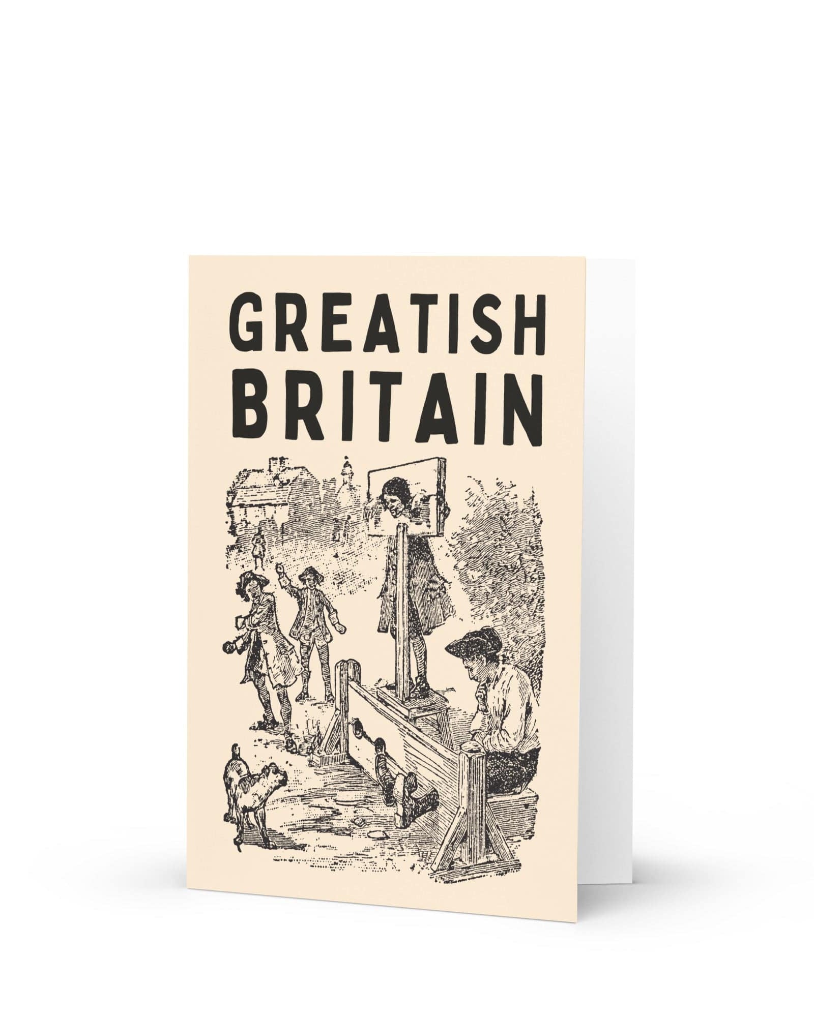 Jolly & Goode Greeting & Note Cards 5″×7″ Greatish Britain Pillory Greeting Card Cheeky British Style