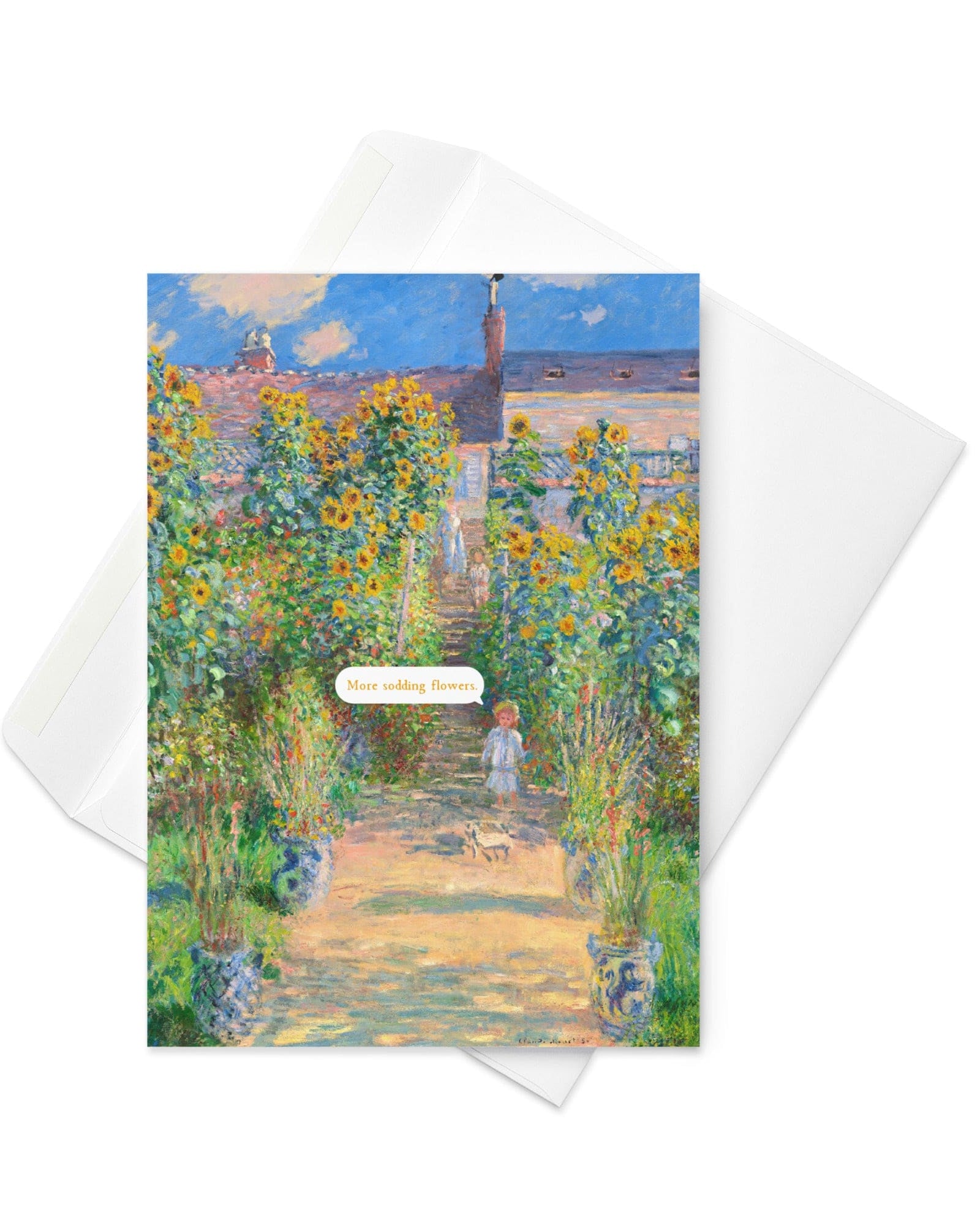 Jolly & Goode Greeting & Note Cards 5″×7″ More Sodding Flowers Greeting Card Cheeky British Style