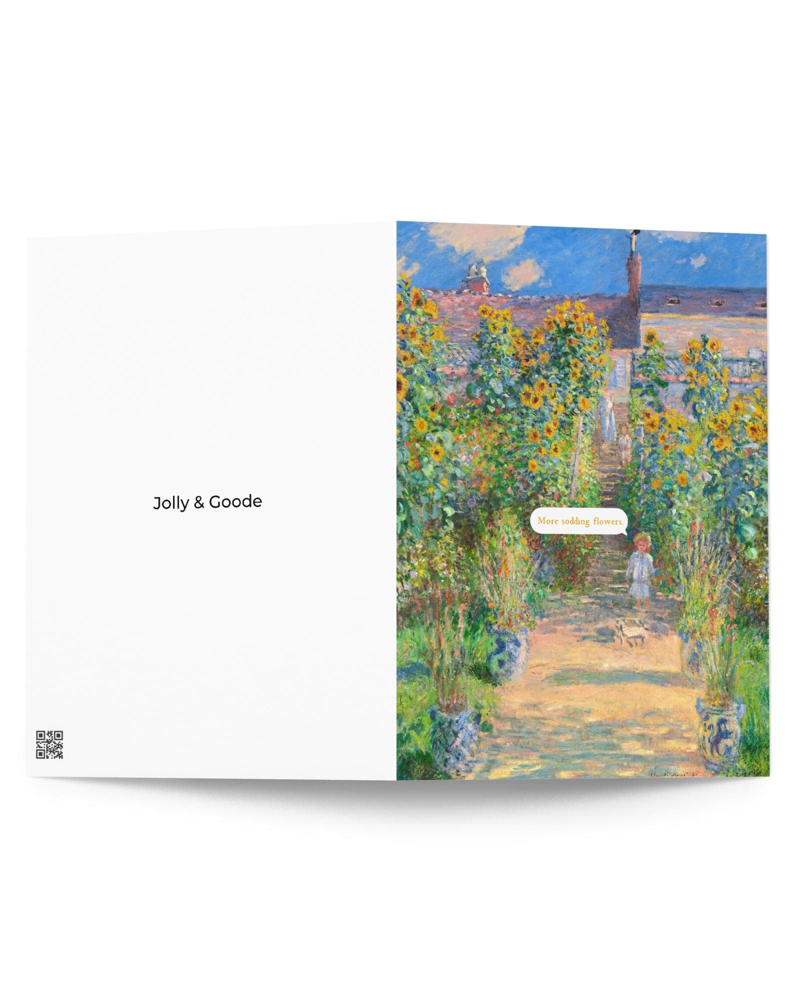 Jolly & Goode Greeting & Note Cards 5″×7″ More Sodding Flowers Greeting Card Cheeky British Style