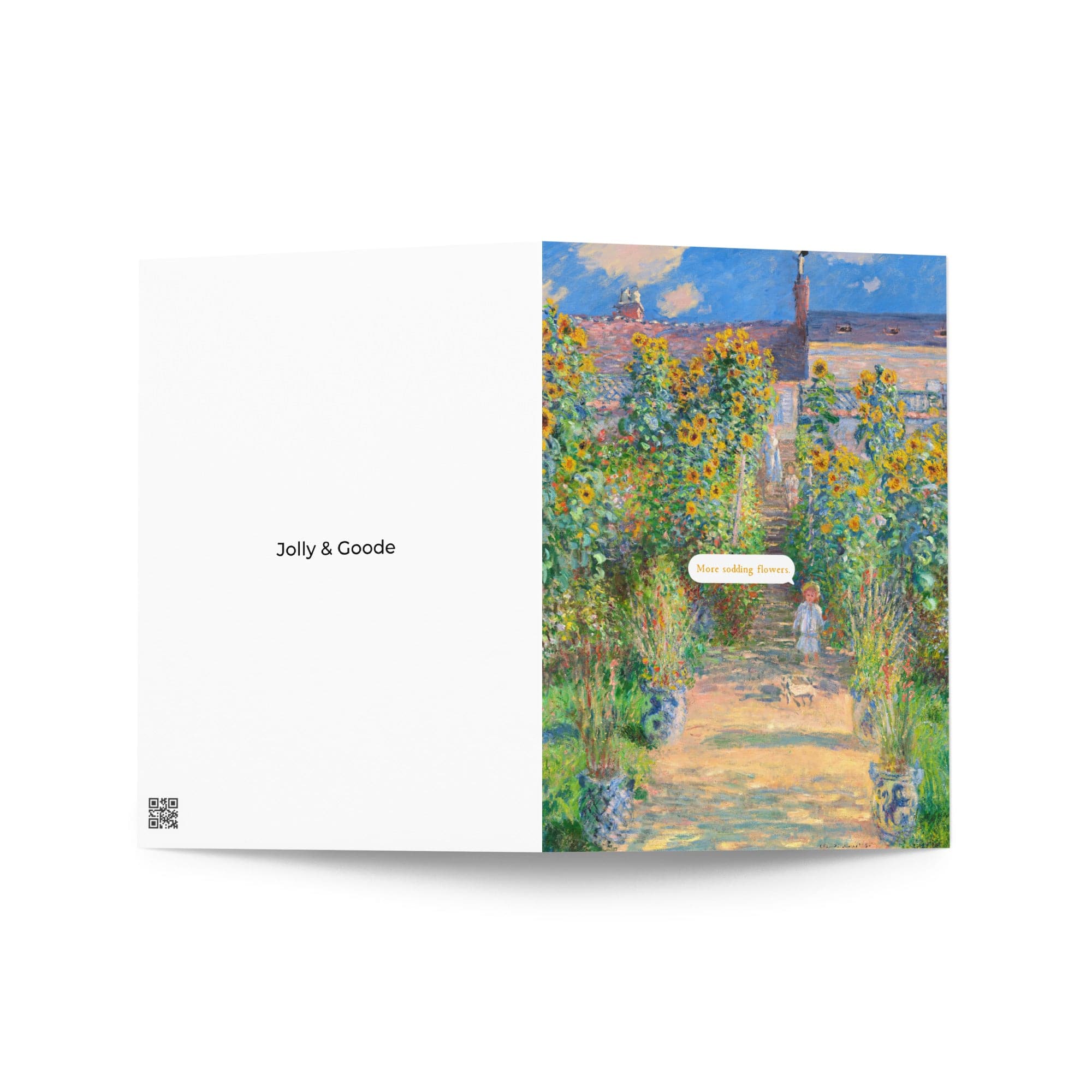 Jolly & Goode Greeting & Note Cards 5″×7″ More Sodding Flowers Greeting Card Cheeky British Style