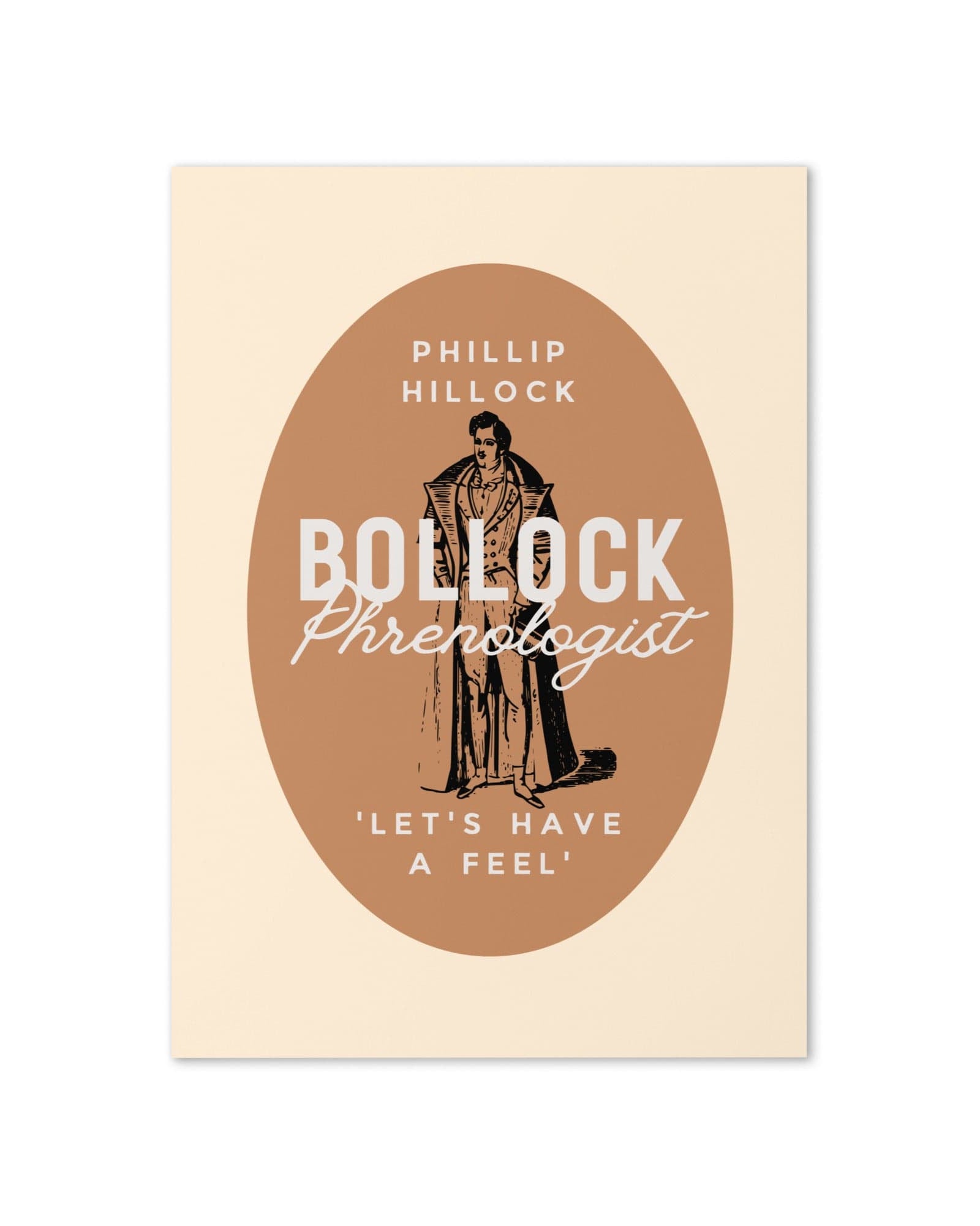 Jolly & Goode Greeting & Note Cards 5″×7″ Phillip Hillock Bollock Phrenologist Greeting Card Cheeky British Style