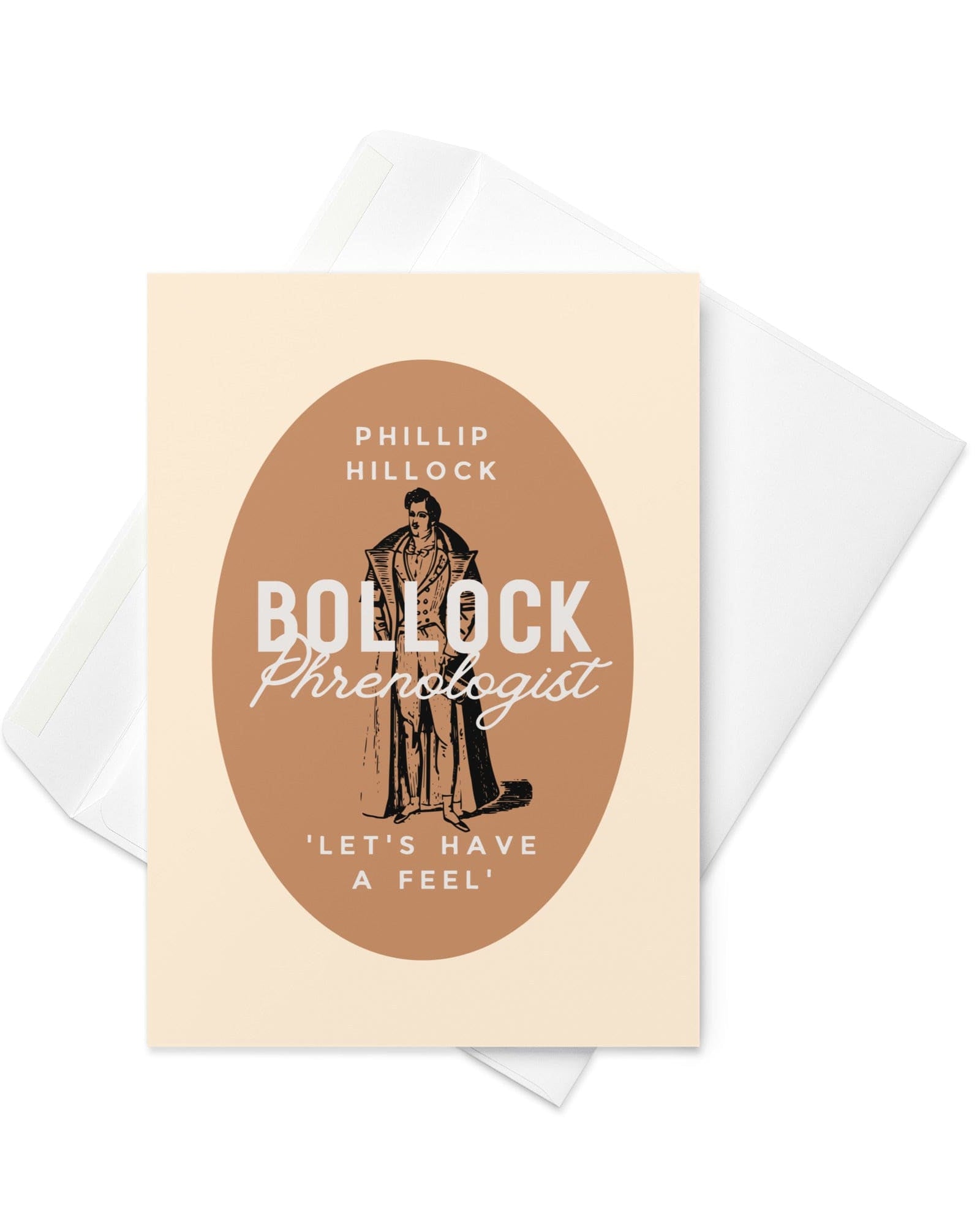 Jolly & Goode Greeting & Note Cards 5″×7″ Phillip Hillock Bollock Phrenologist Greeting Card Cheeky British Style