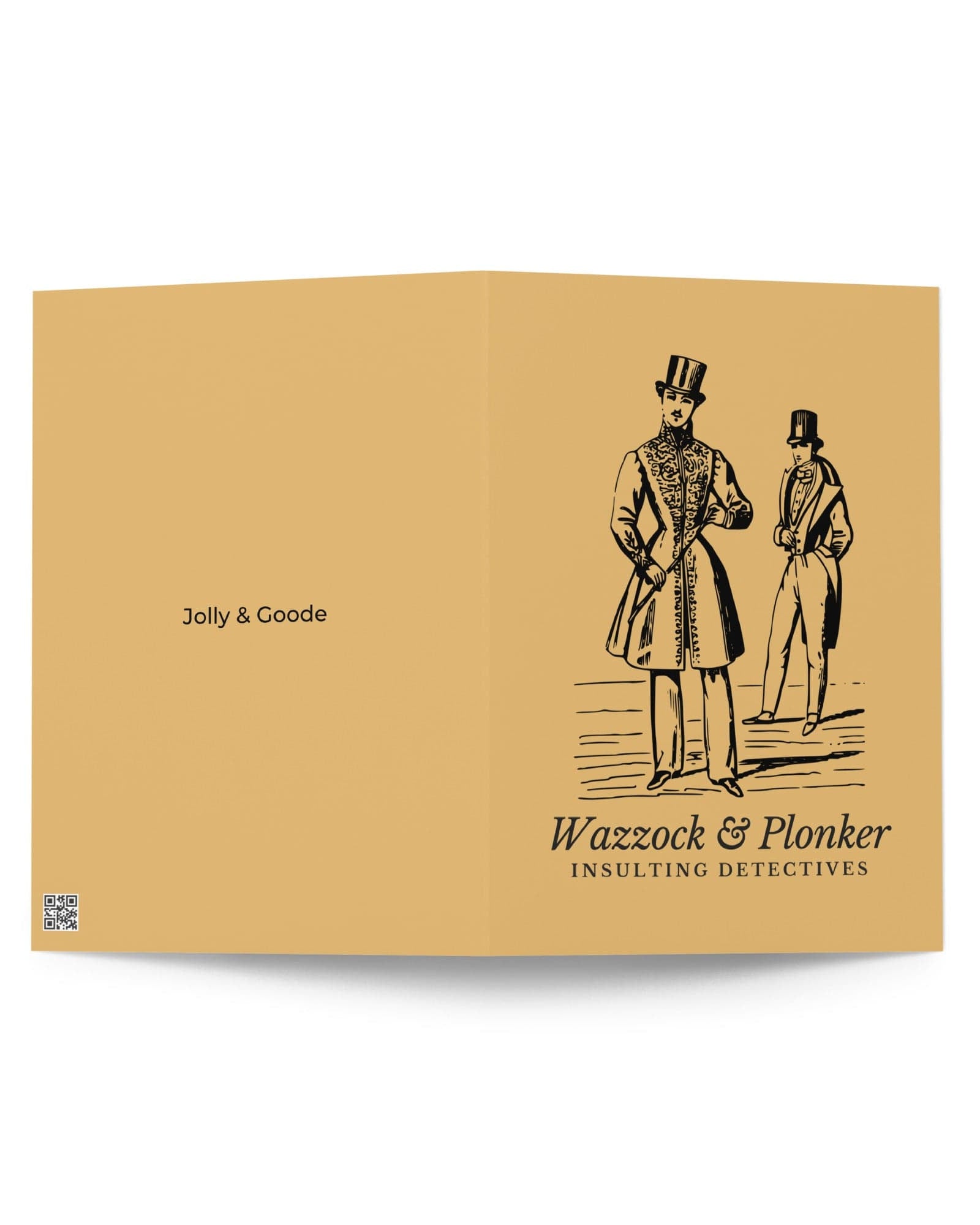 Jolly & Goode Greeting & Note Cards 5″×7″ Wazzock & Plonker Insulting Detectives Greeting Card Cheeky British Style
