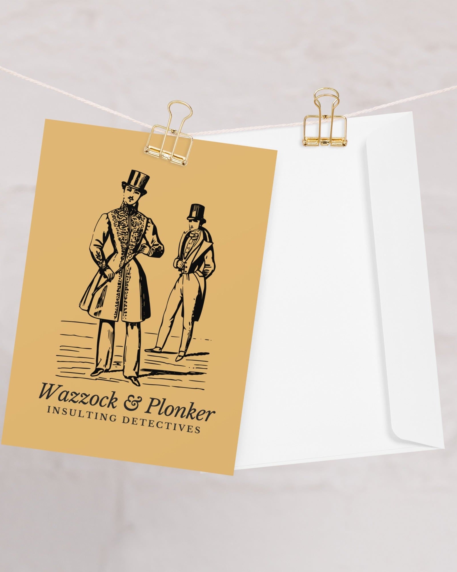 Jolly & Goode Greeting & Note Cards 5″×7″ Wazzock & Plonker Insulting Detectives Greeting Card Cheeky British Style
