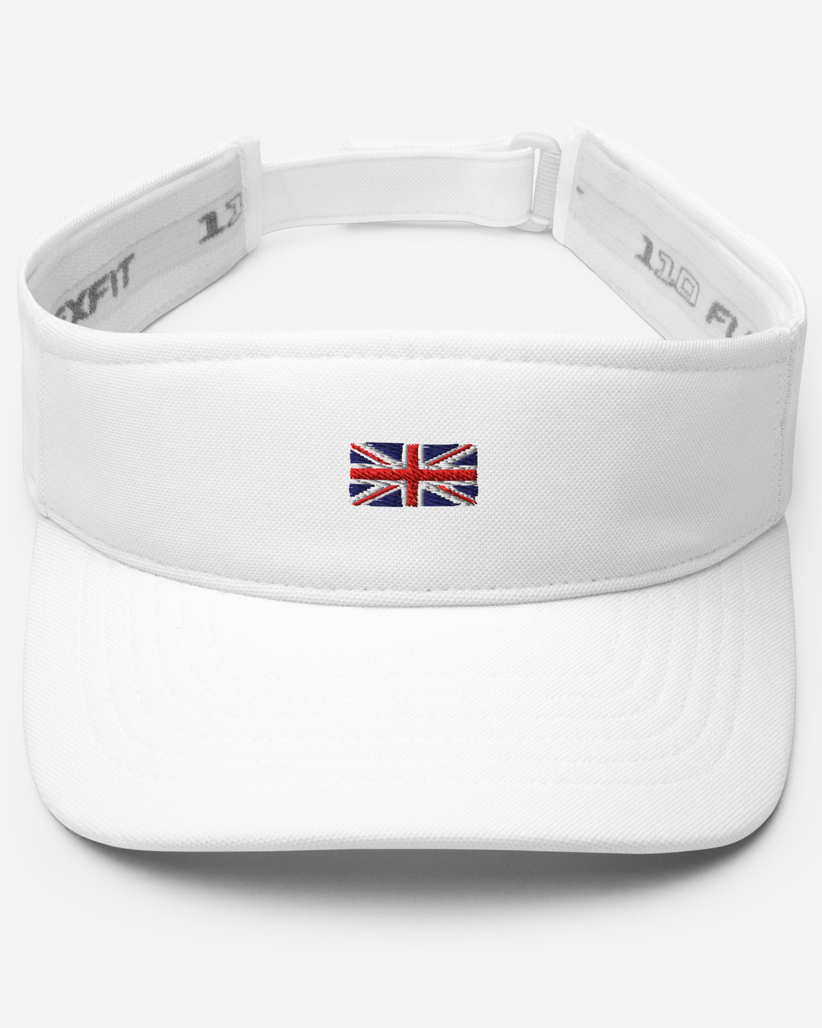 Jolly & Goode Hats Embroidered Union Jack Visor | FlexFit Cheeky British Style