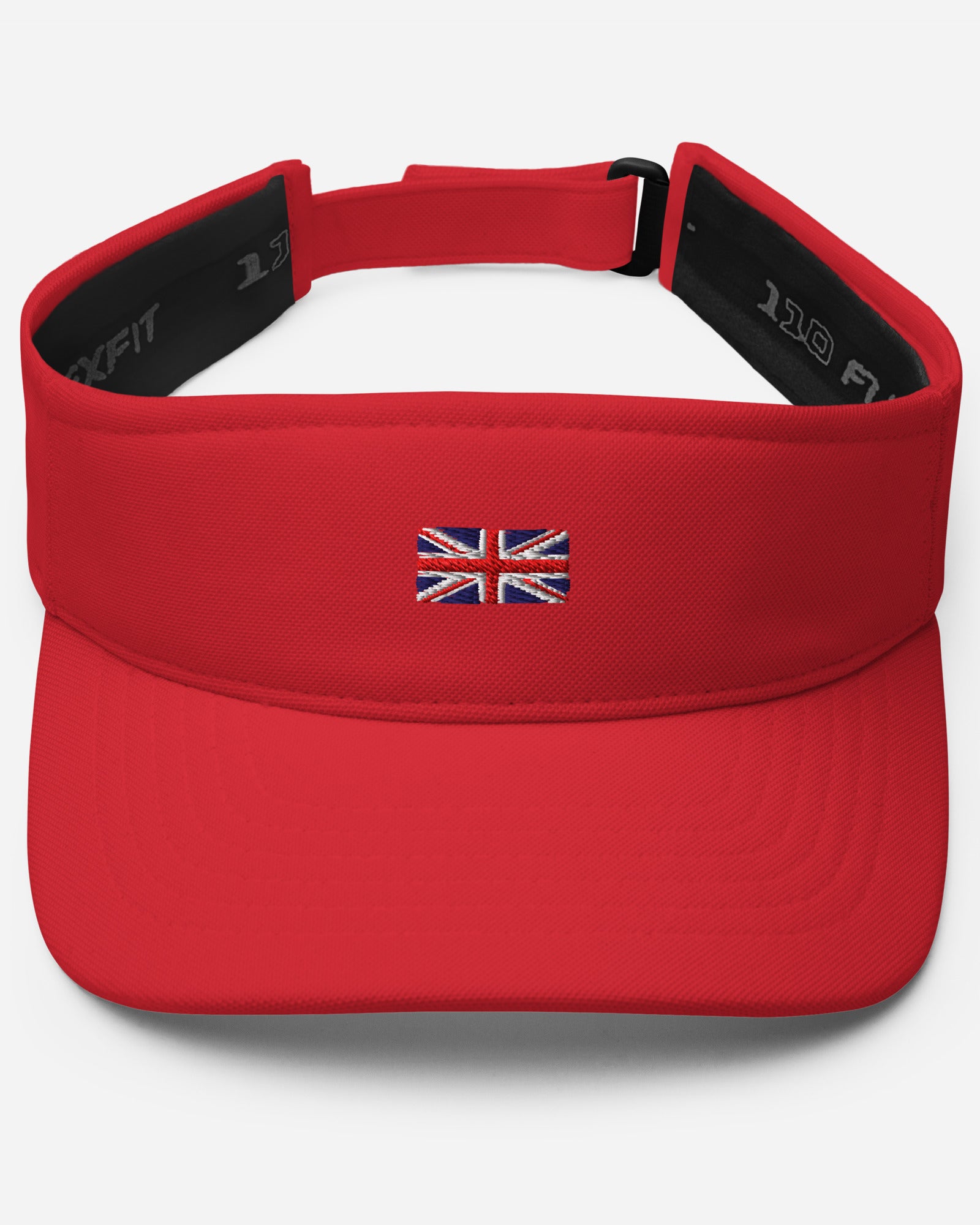 Jolly & Goode Hats Embroidered Union Jack Visor | FlexFit Cheeky British Style
