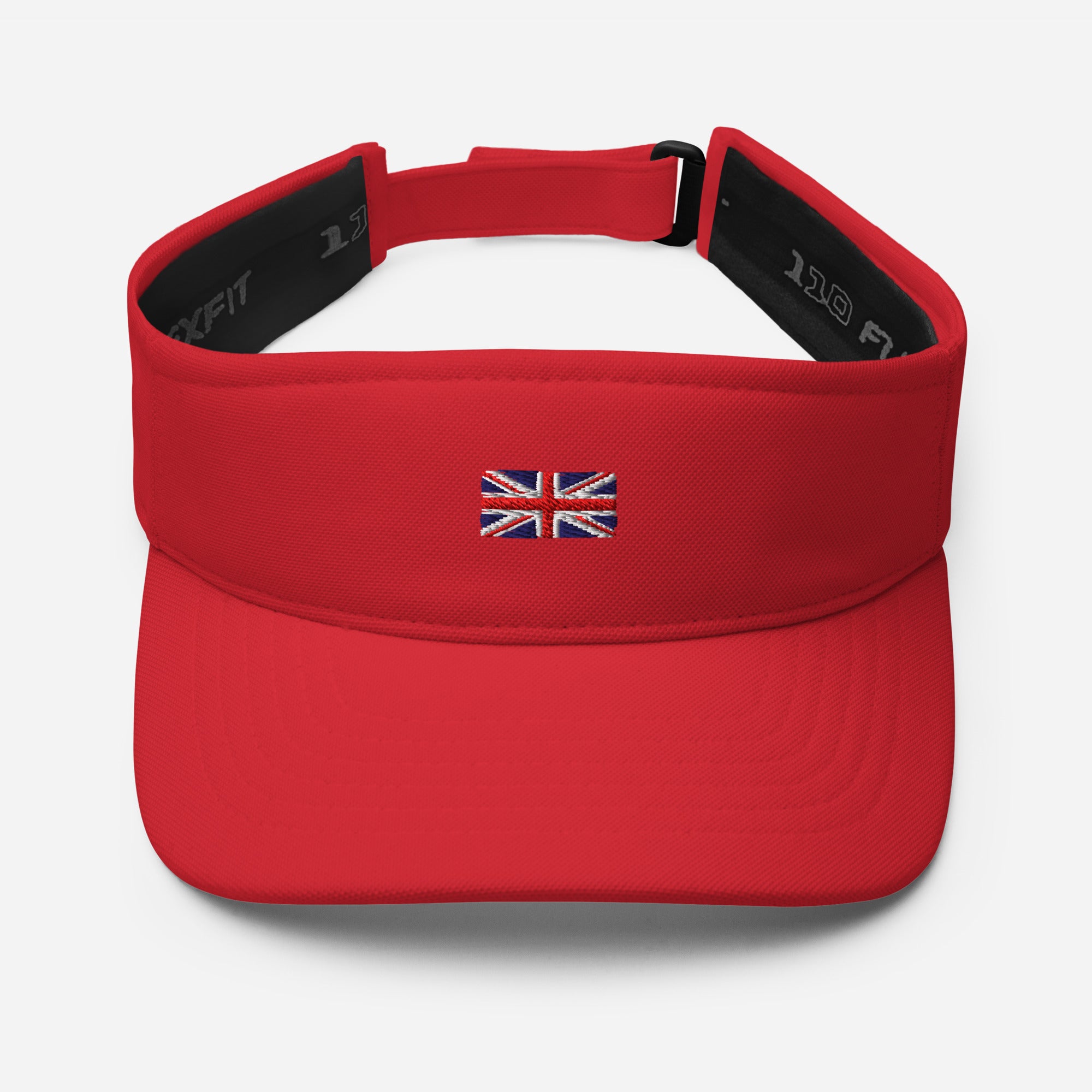Jolly & Goode Hats Embroidered Union Jack Visor | FlexFit Cheeky British Style