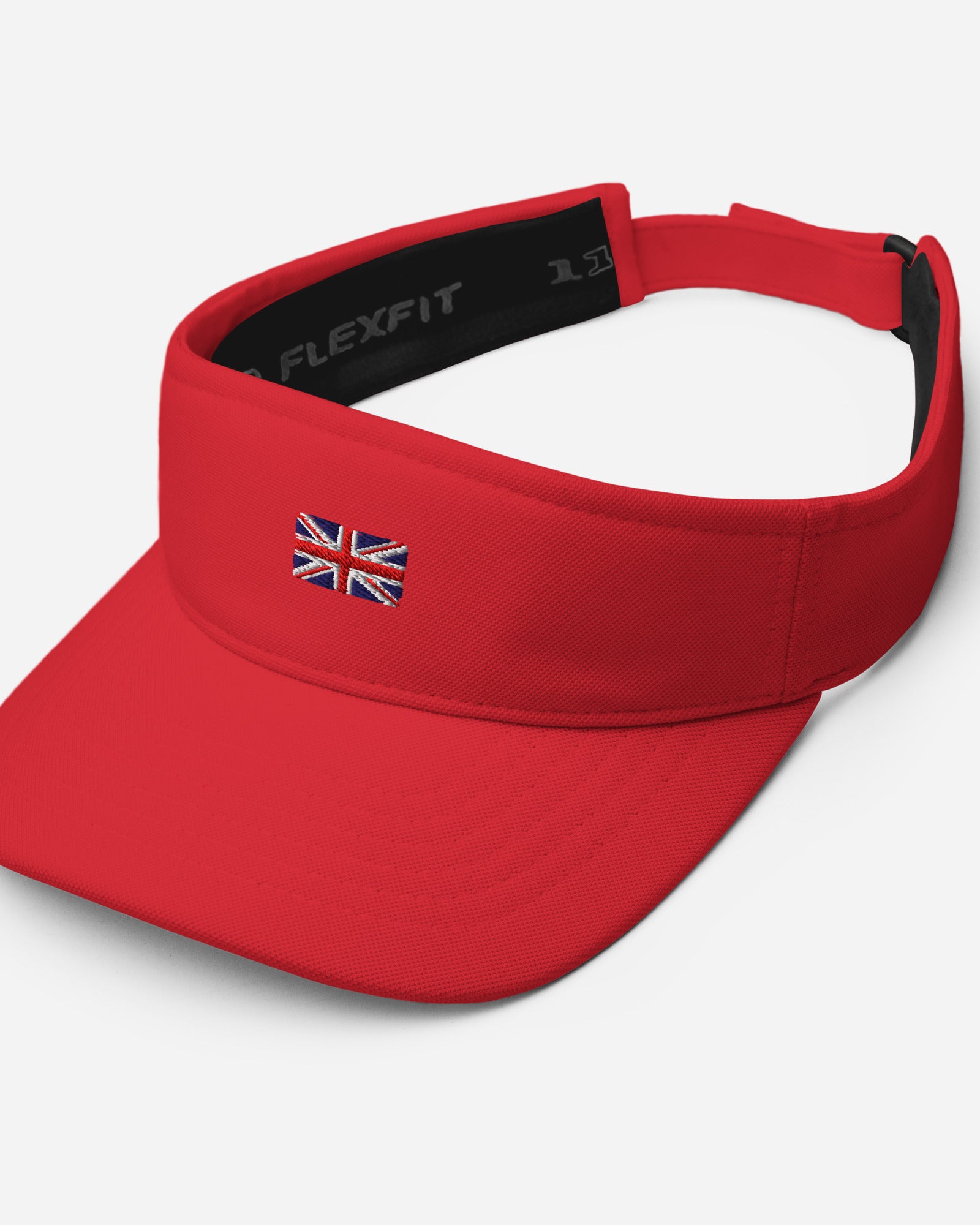 Jolly & Goode Hats Embroidered Union Jack Visor | FlexFit Cheeky British Style