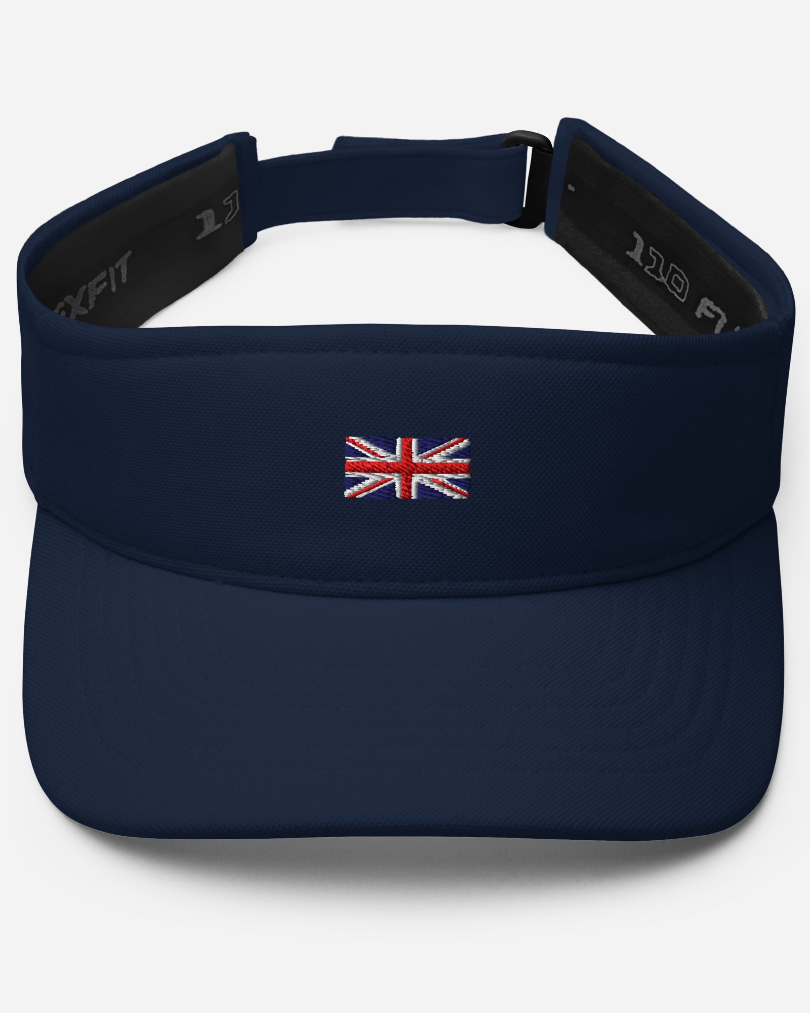 Jolly & Goode Hats Embroidered Union Jack Visor | FlexFit Cheeky British Style