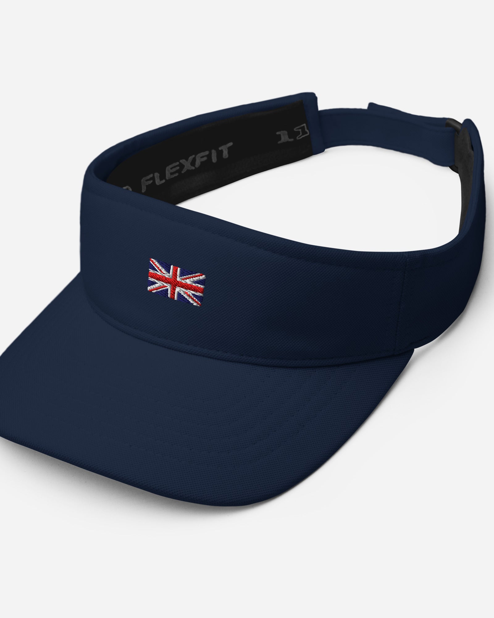 Jolly & Goode Hats Embroidered Union Jack Visor | FlexFit Cheeky British Style