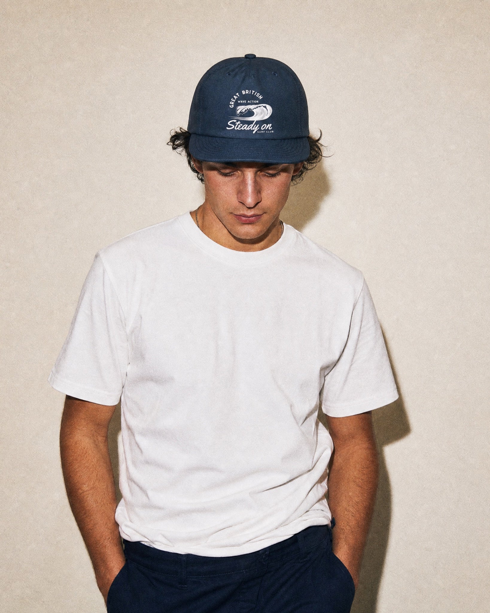 Jolly & Goode Hats Petrol Blue Steady On Surf Club Surf Cap Cheeky British Style