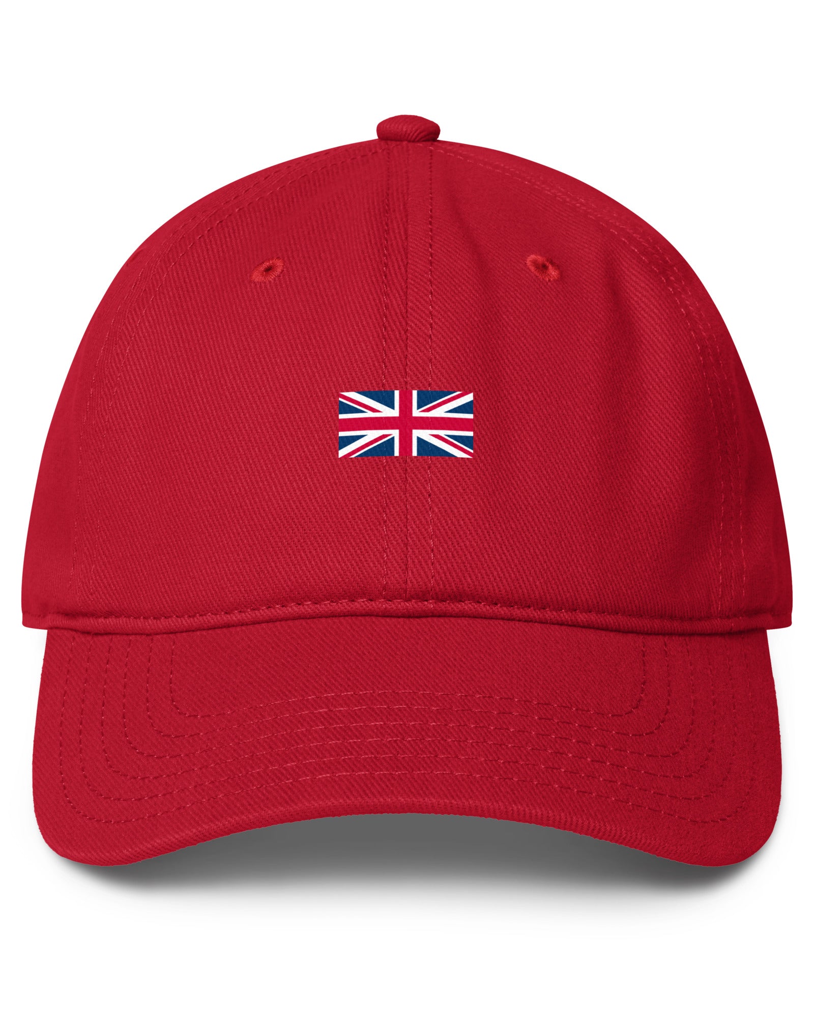 Jolly & Goode Hats Red Union Jack Hat | 100% Cotton | Low-Profile Cheeky British Style