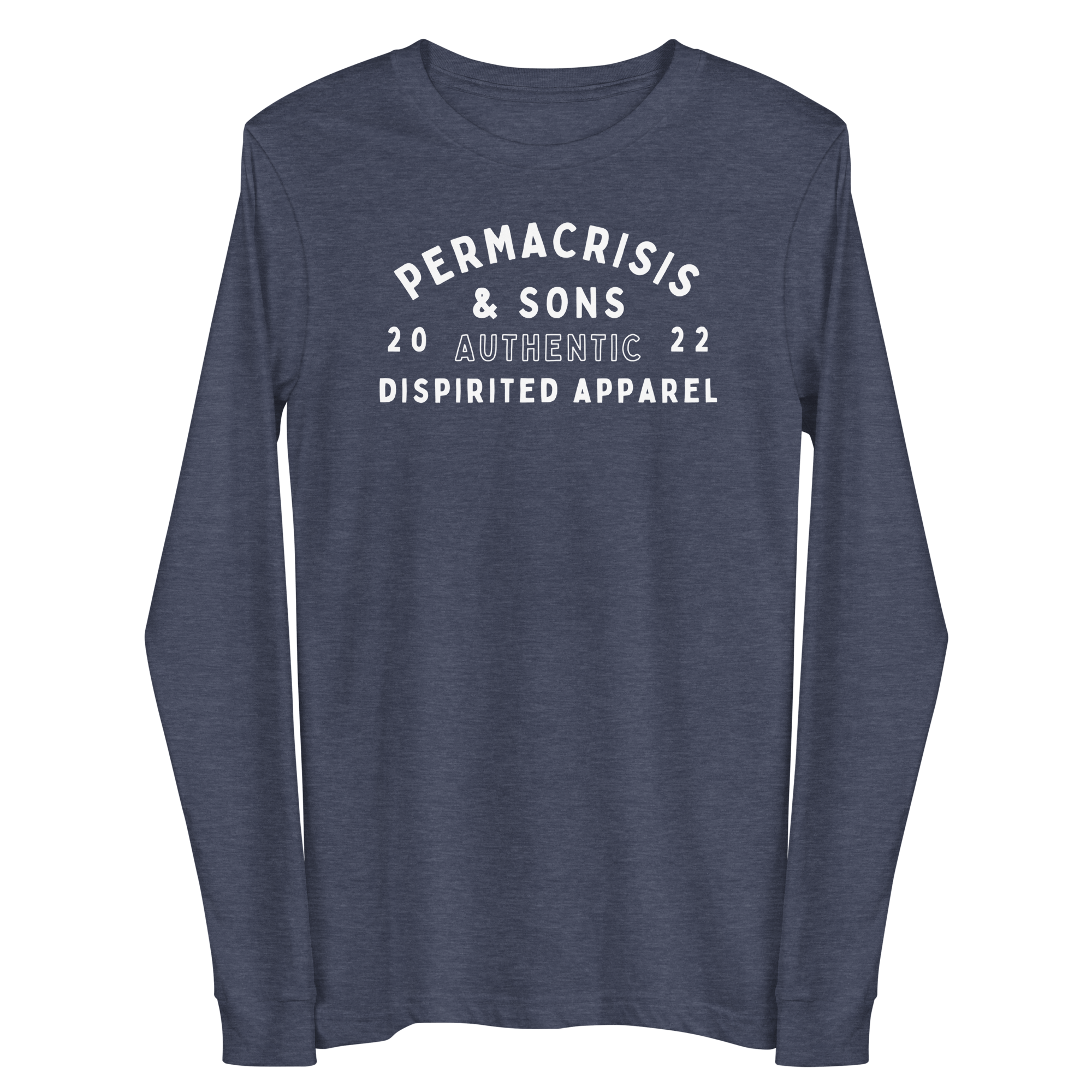 Jolly & Goode Heather Navy / XS Permacrisis & Sons Long-Sleeve Shirt Cheeky British Style